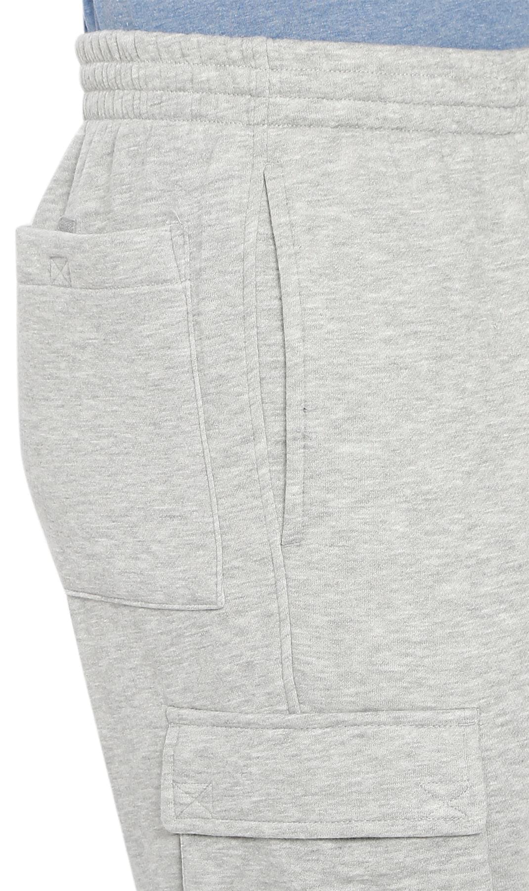 Men's Brushed Fleece Cargo Pants – Comfy Sweatpants with inner drawstrings - Image 17