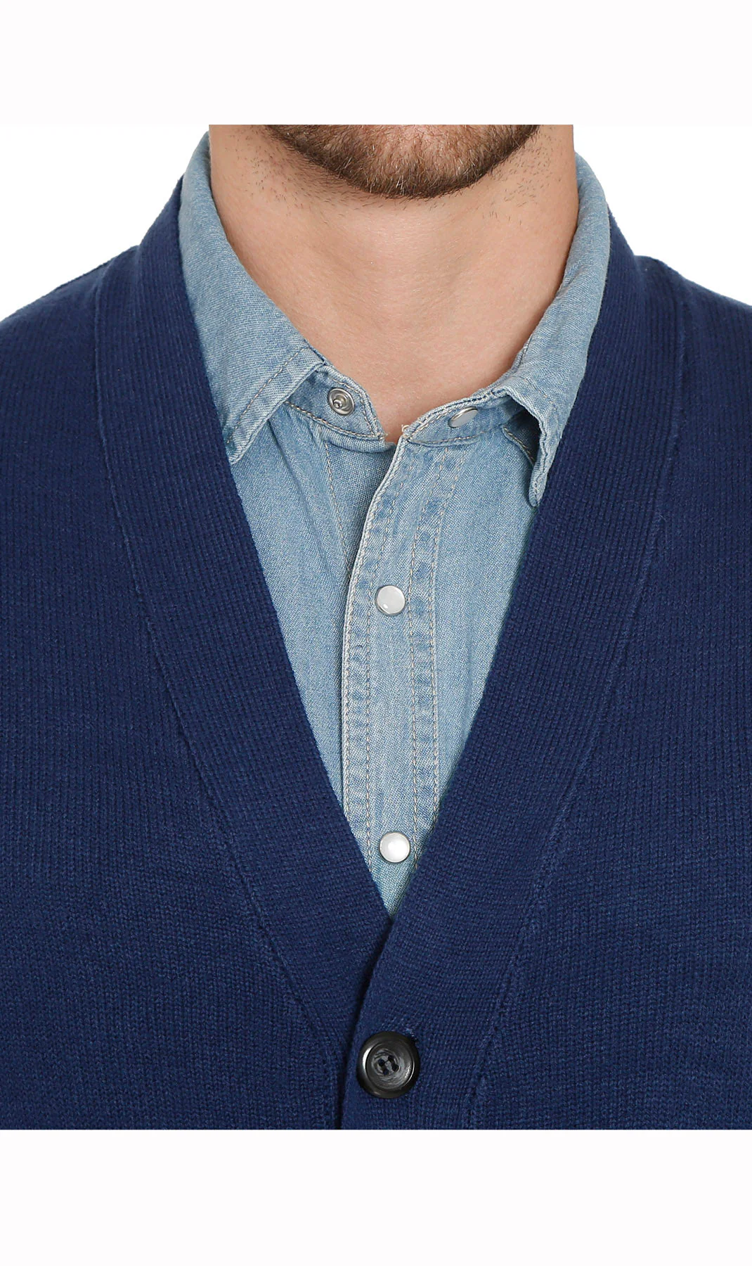 Men's Cashmere-Like Button Front Flat Knit Sweater Vest with front patch pockets - Image 14
