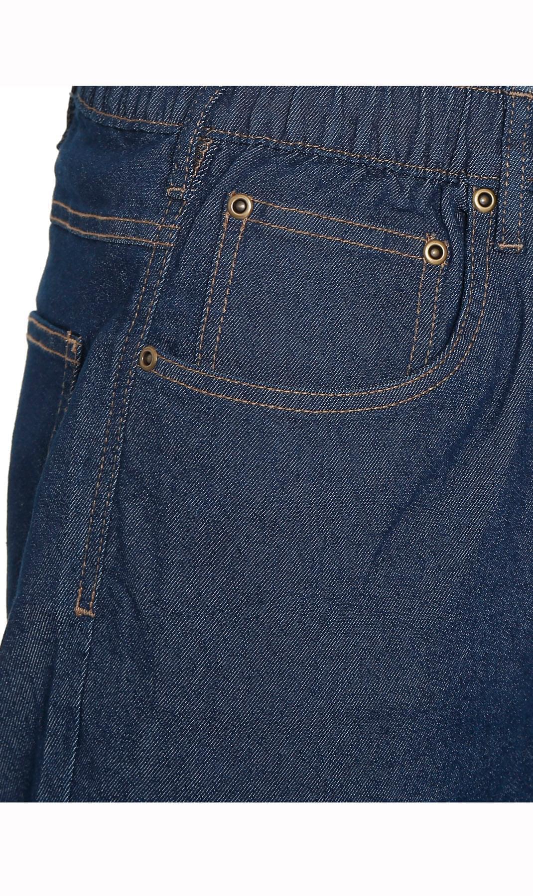 Men's Casual Elastic Waist Denim & Twill Pull on Jeans Pants - Image 10