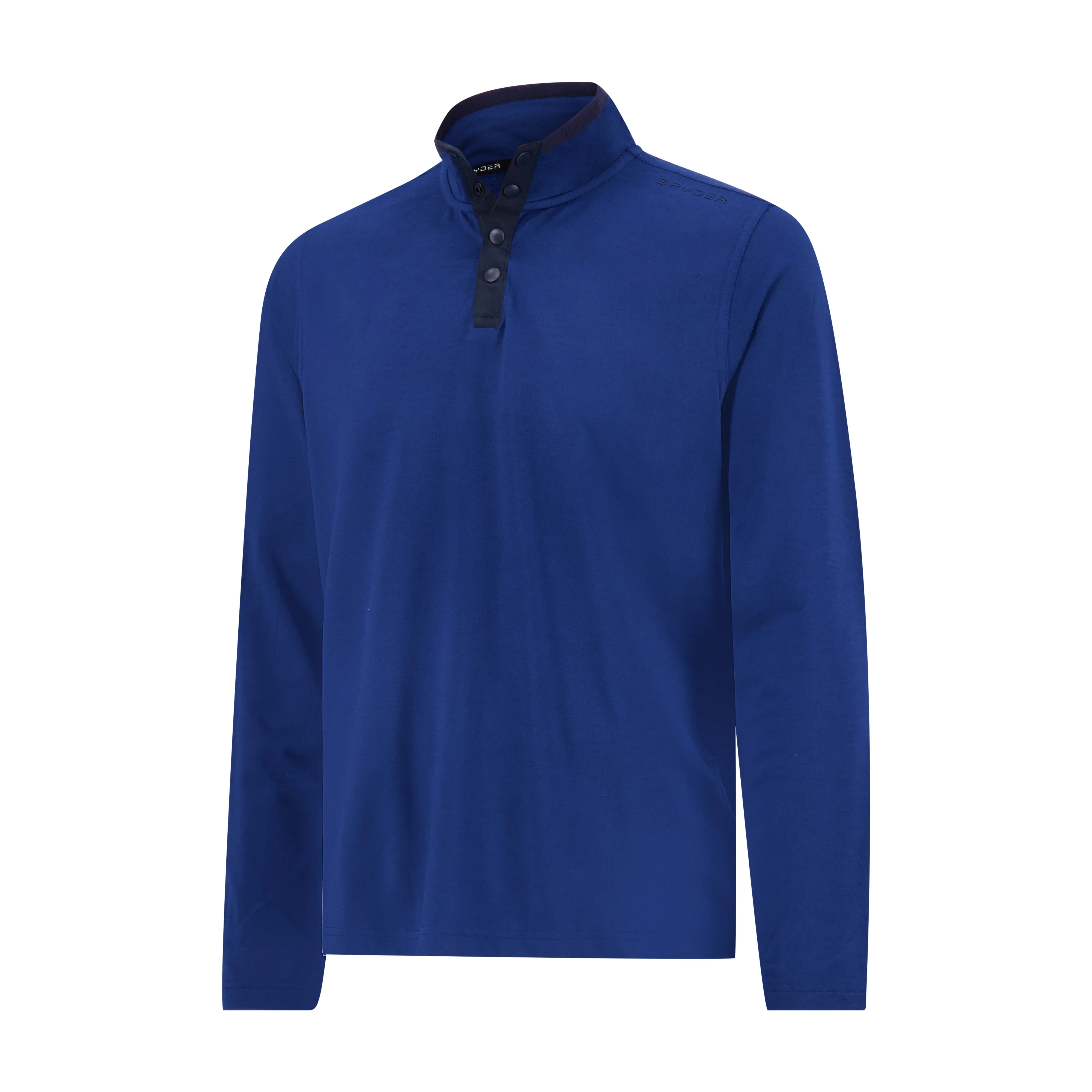 Spyder Men's Marled French Terry Quarter Snap - True Blue - Image 5