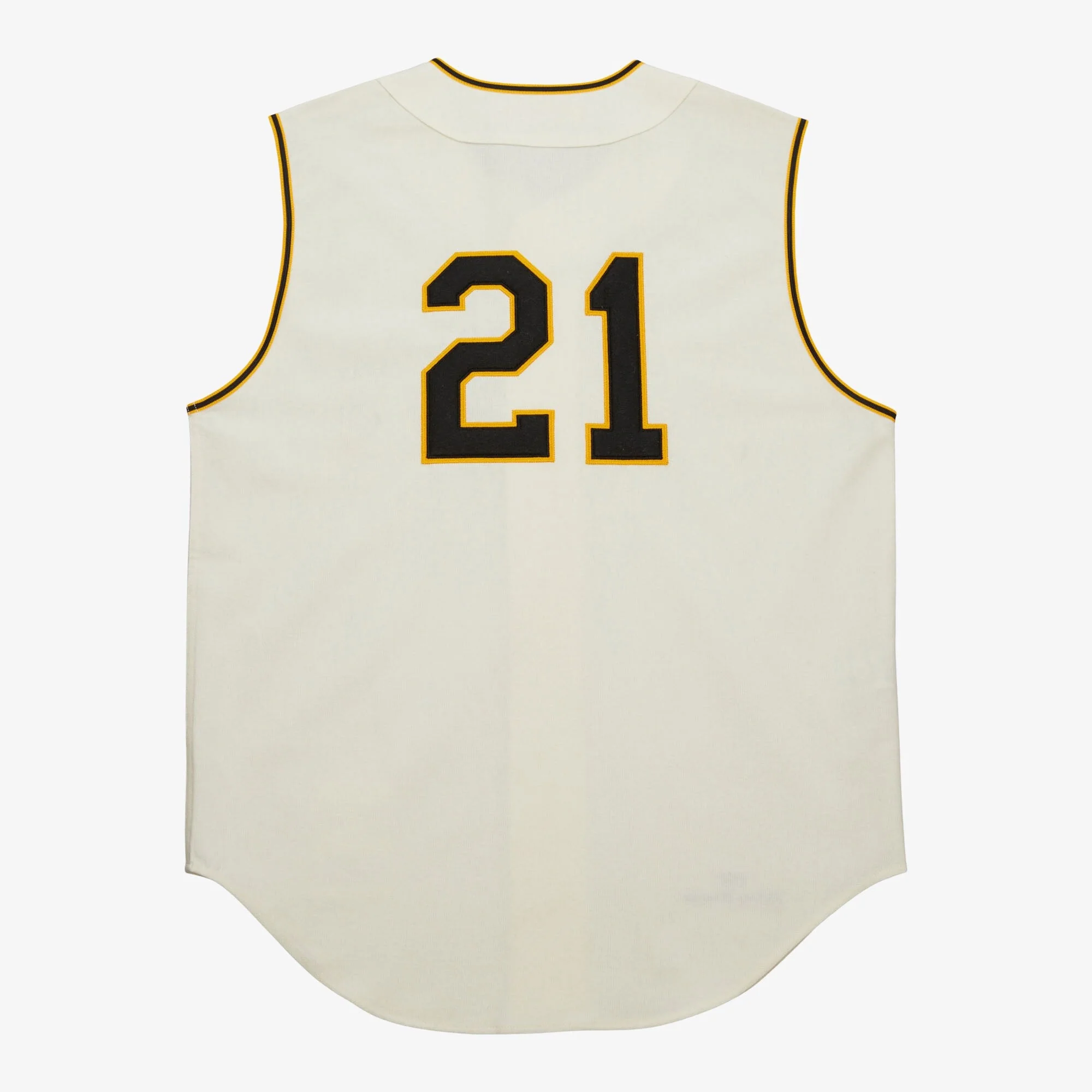 Mitchell & Ness Men's MLB Cream Vest Pirates 1960 Roberto Clemente - Image 2
