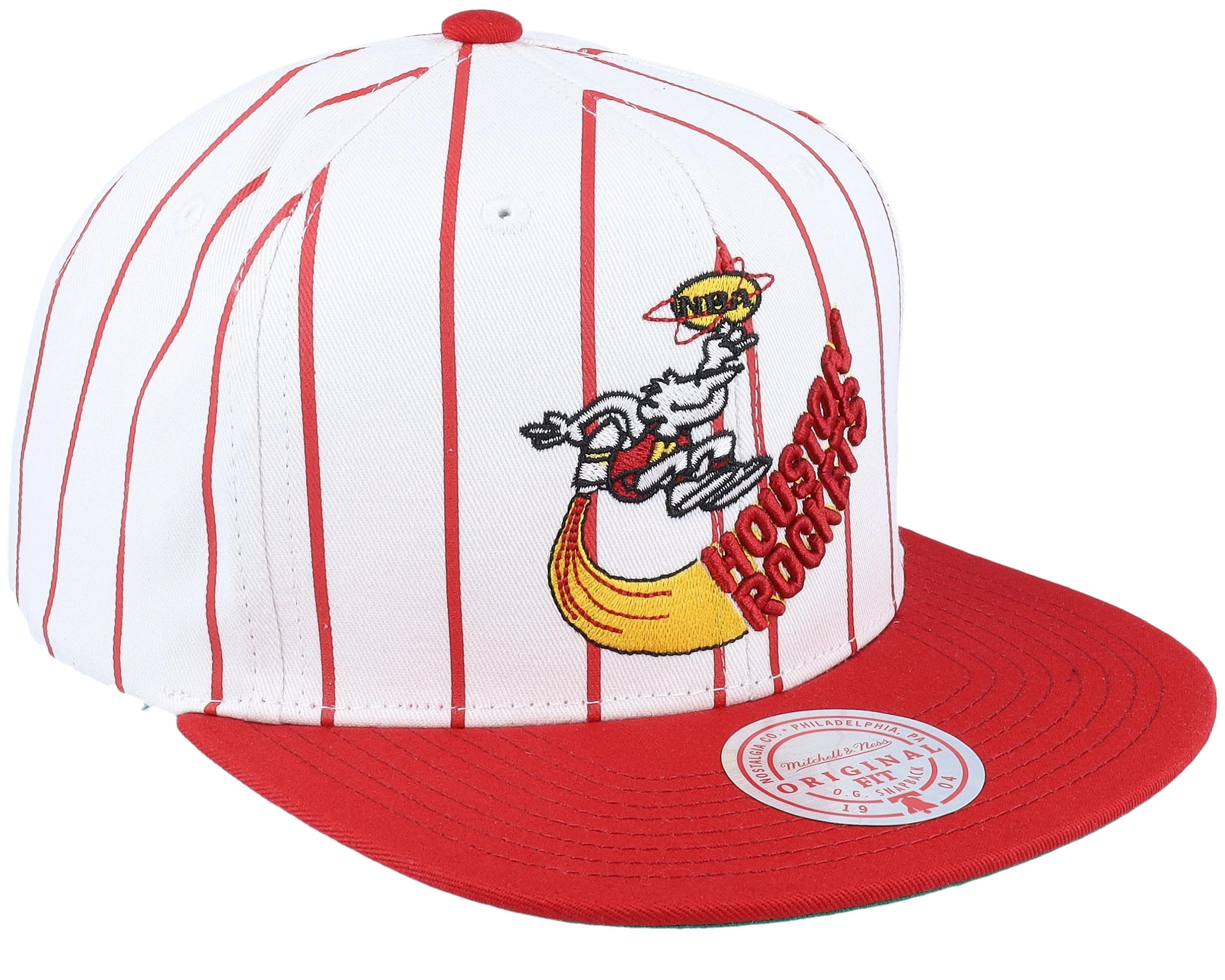 Mitchell & Ness Men's NBA Retro Pinstripe Snapback Hwc Rockets Snapback Caps - Image 2