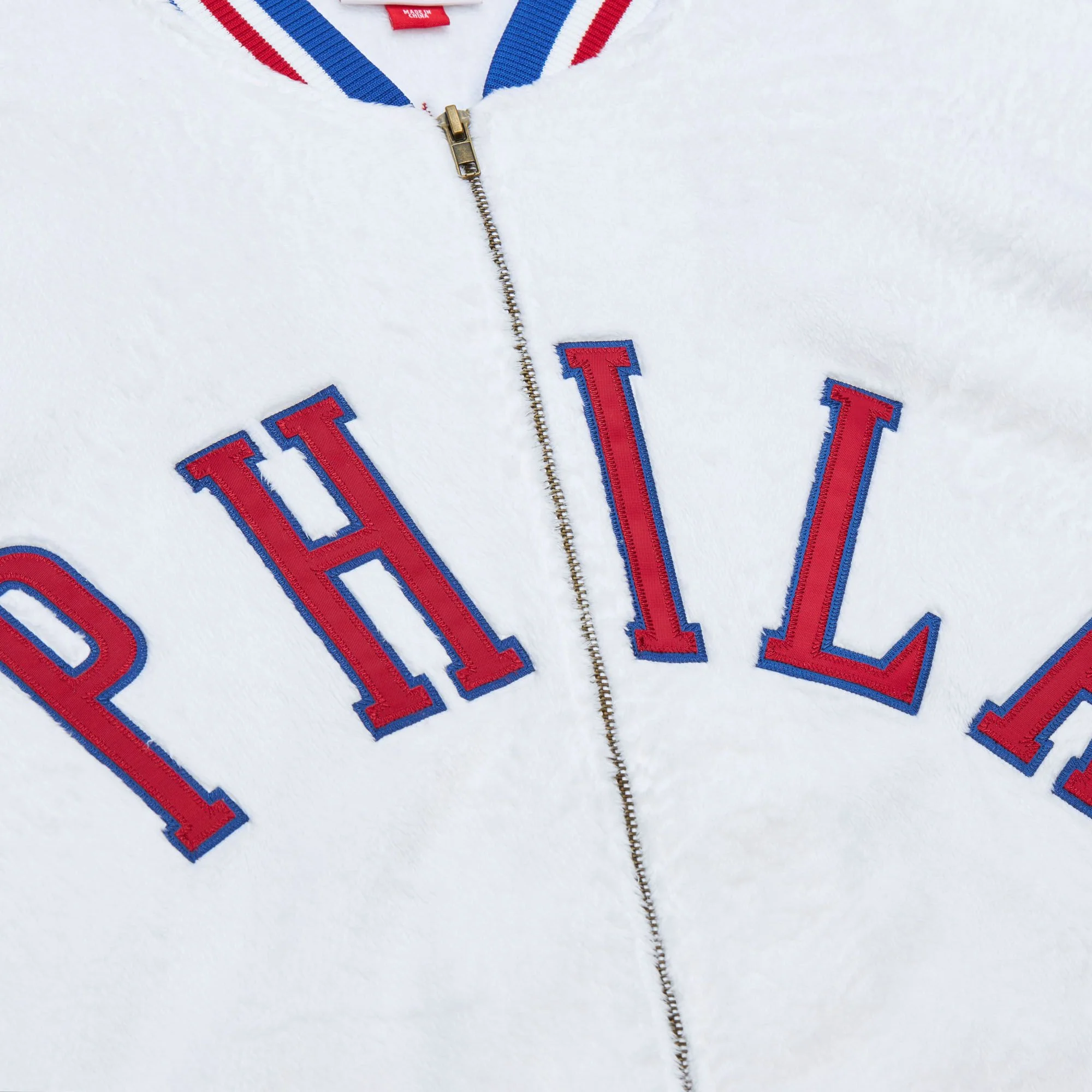 Mitchell & Ness Men's NBA Shooting Shirt 76Ers 1966 Wilt Chamberlain Jackets - Image 3