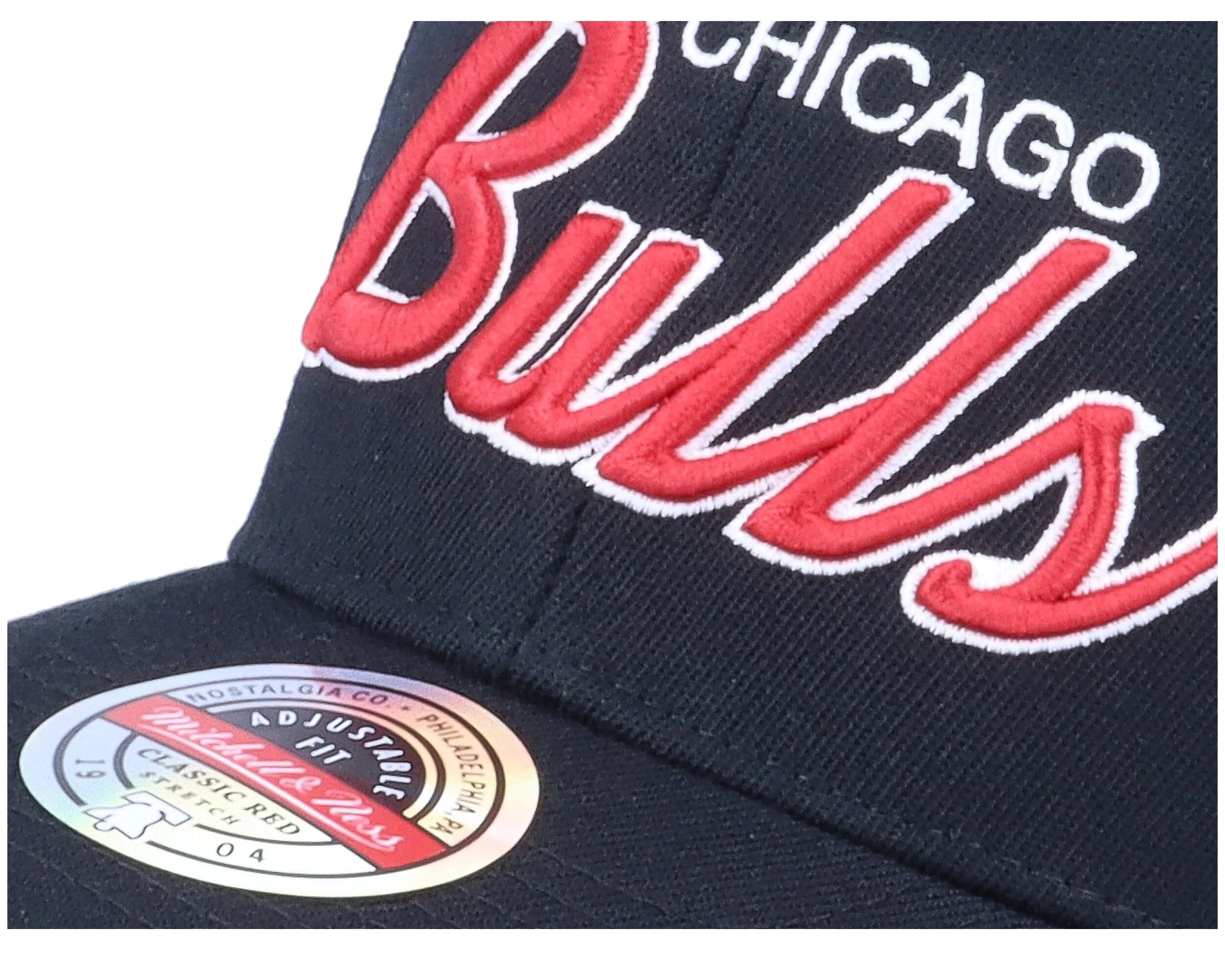 Mitchell & Ness Men's NBA Team Script 2.0 Stretch Snapback Bulls Snapback Caps - Image 5