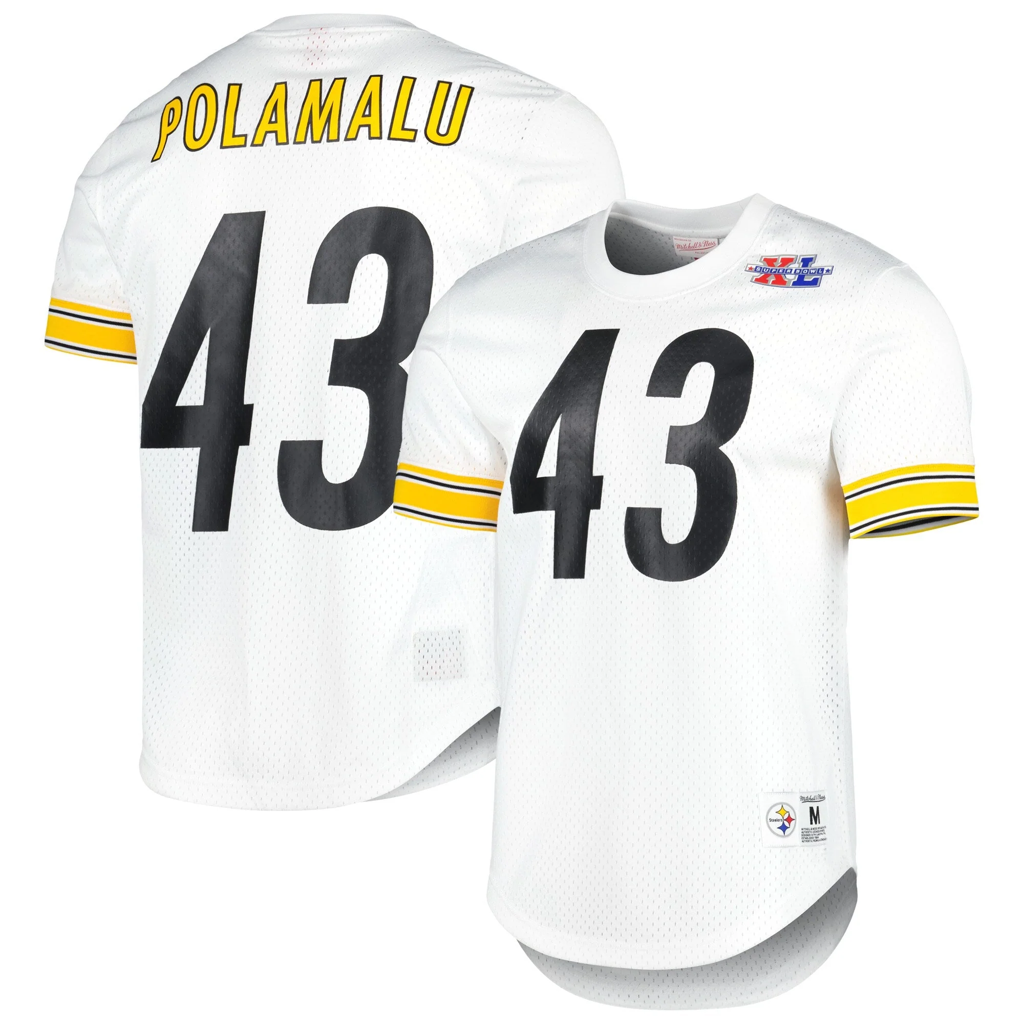 Mitchell & Ness Men's NFL N&N Mesh Crewneck Steelers 2005 Troy Polamalu Jerseys - Image 3