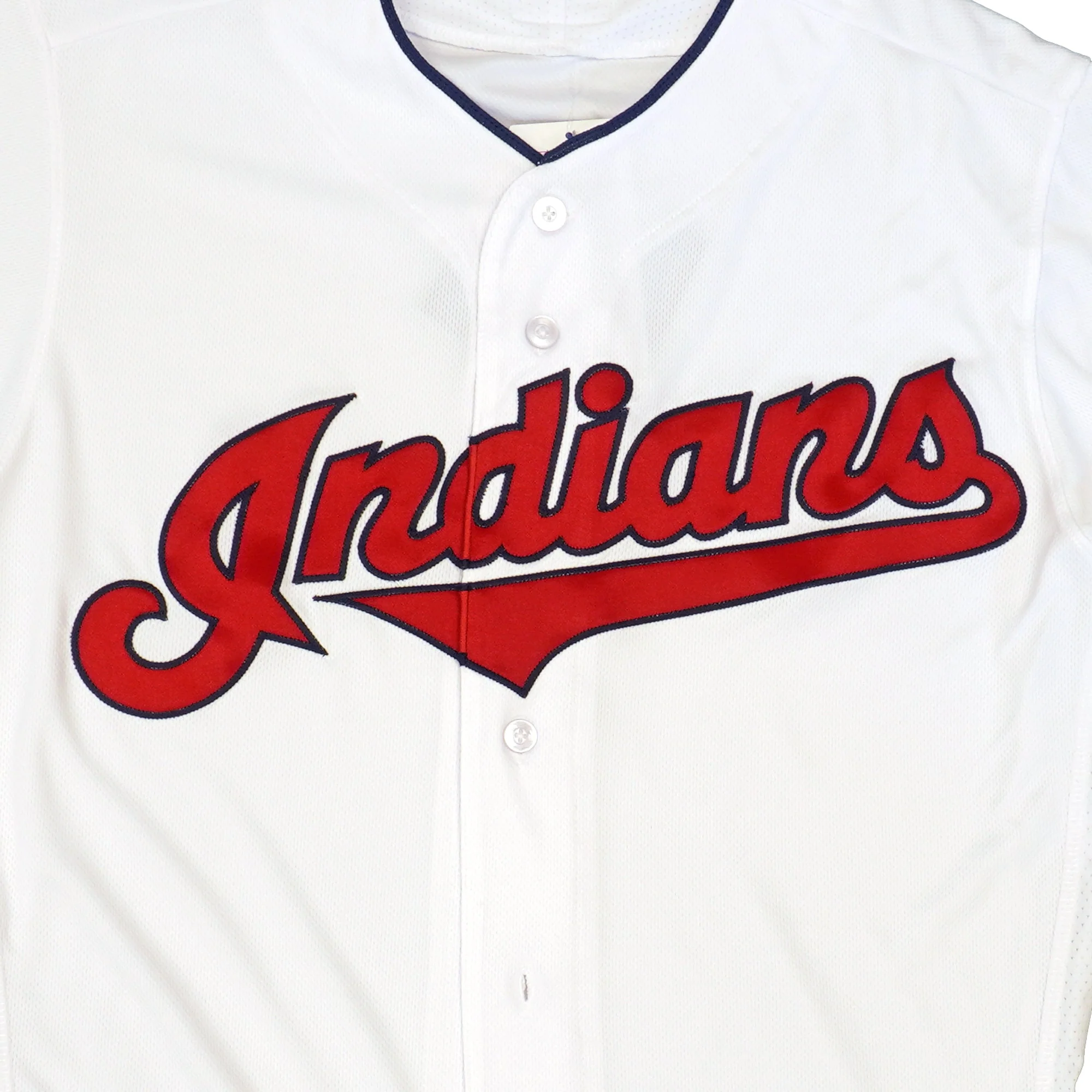 Majestic Men's MLB Cleveland Indians Authentic On Field Flex Base Jersey White - Image 2