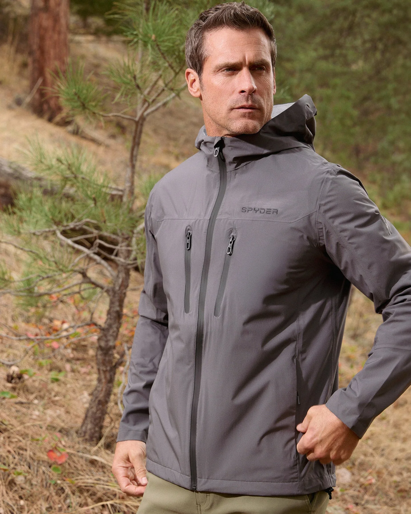 Men's Overcast Rain Jacket - Polar - Image 2