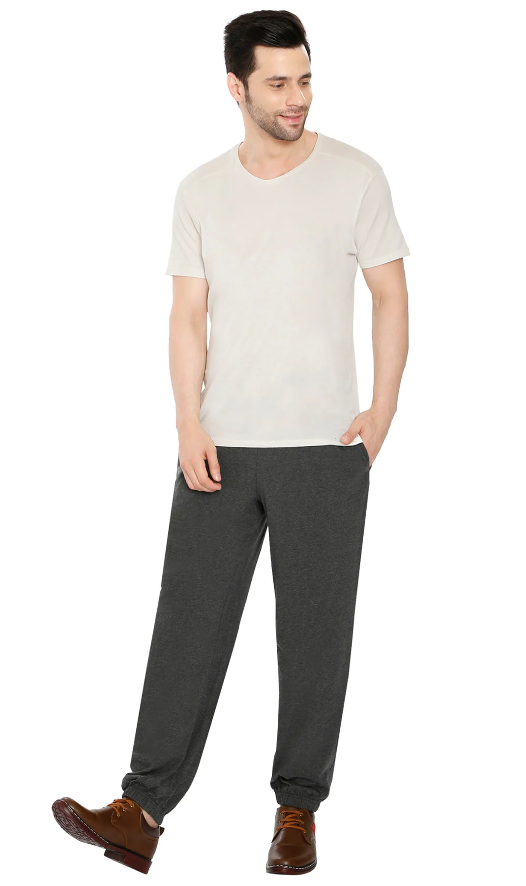 Mens Pull On Elastic Waist Knit Pants - Relaxed Dressing for Comfort - Image 28