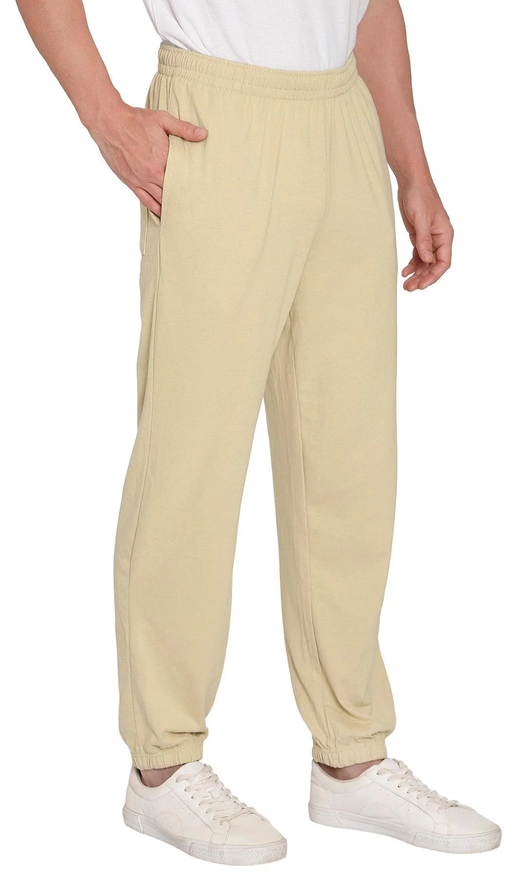 Mens Pull On Elastic Waist Knit Pants - Relaxed Dressing for Comfort - Image 30