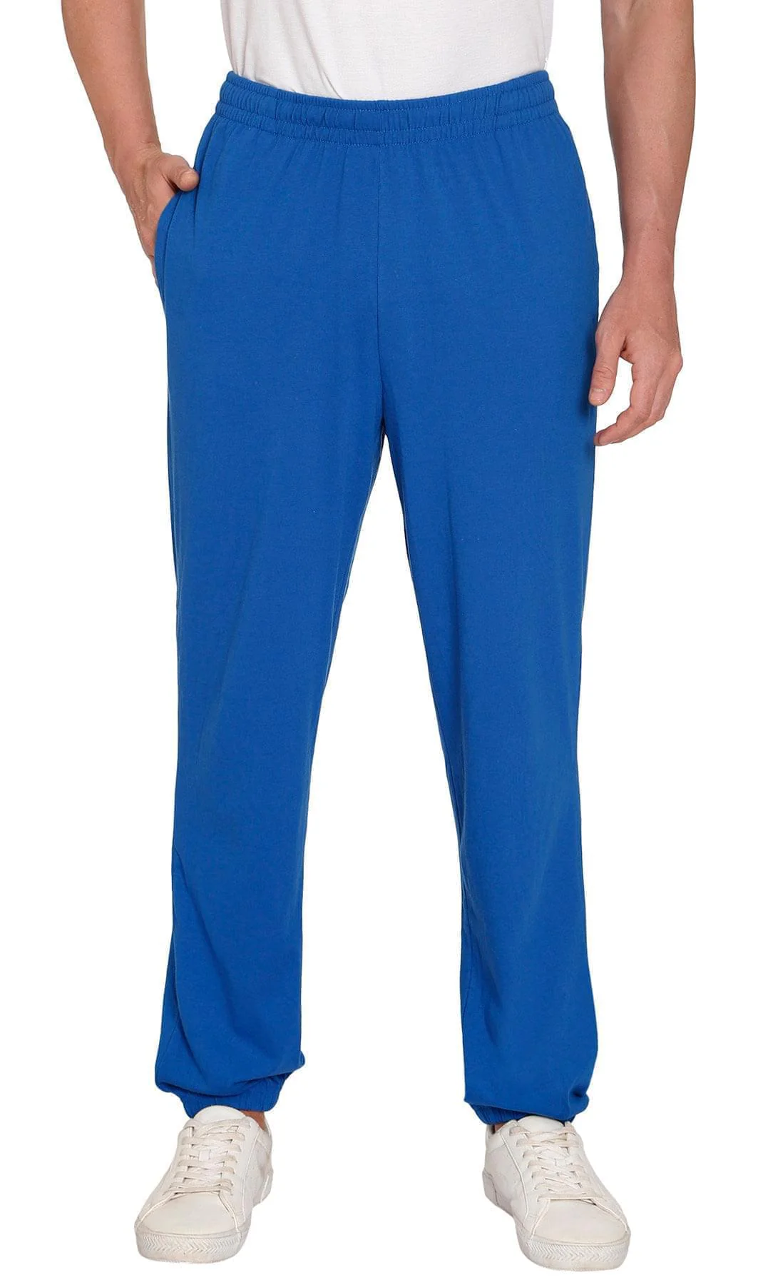 Mens Pull On Elastic Waist Knit Pants - Relaxed Dressing for Comfort - Image 38