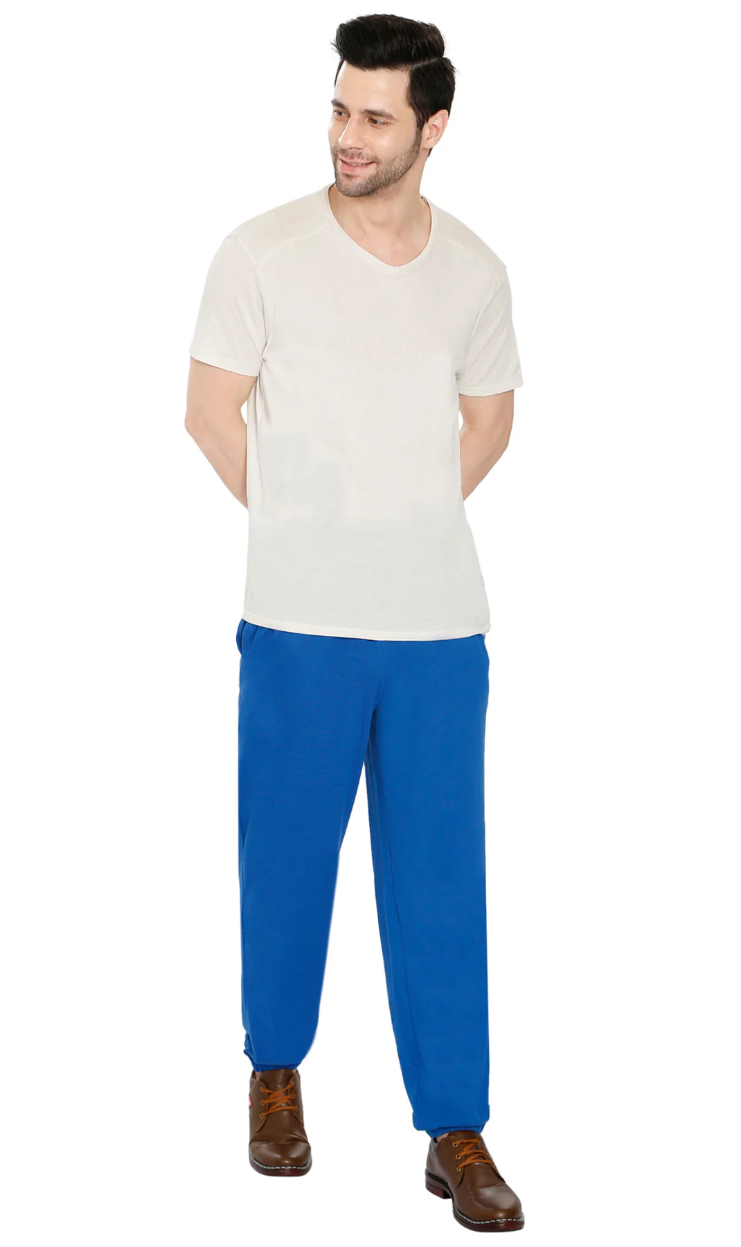 Mens Pull On Elastic Waist Knit Pants - Relaxed Dressing for Comfort - Image 41