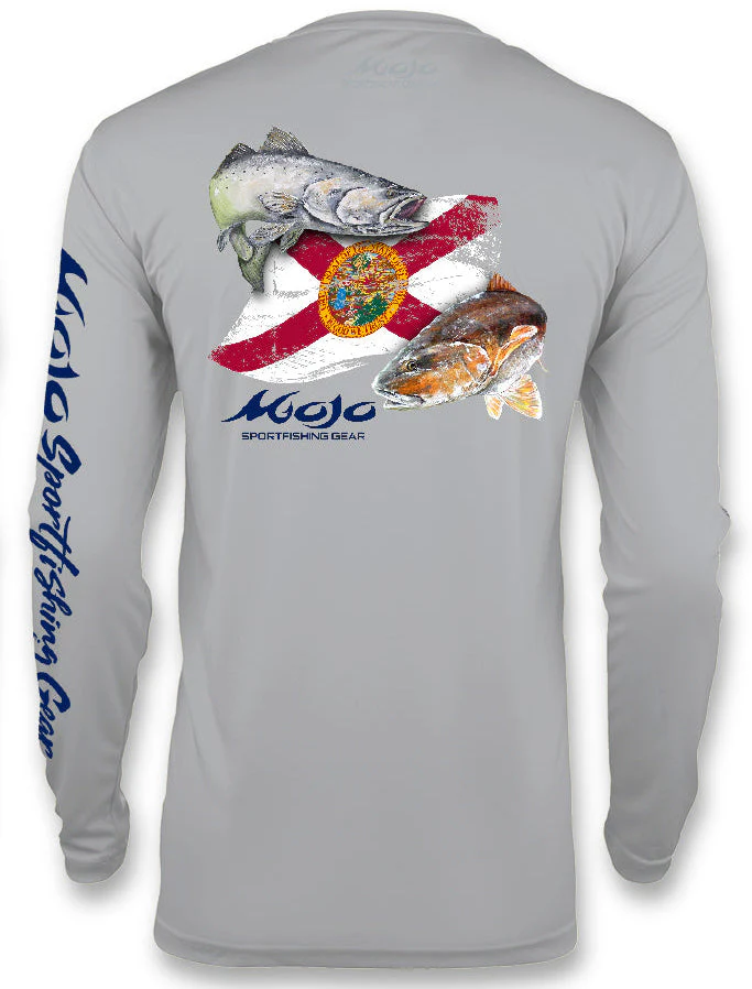 Men's SoWAL Sun Jersey Florida Redfish Flag Long Sleeve - Image 3