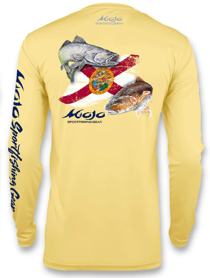 Men's SoWAL Sun Jersey Florida Redfish Flag Long Sleeve - Image 5