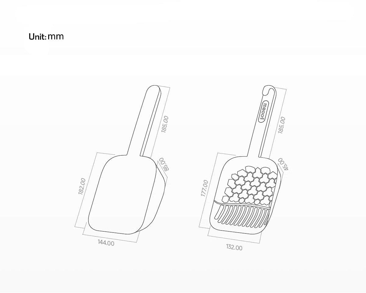 Meoof Dual-Zone Cat Litter Scoop & Waste Shovel Set - Image 11
