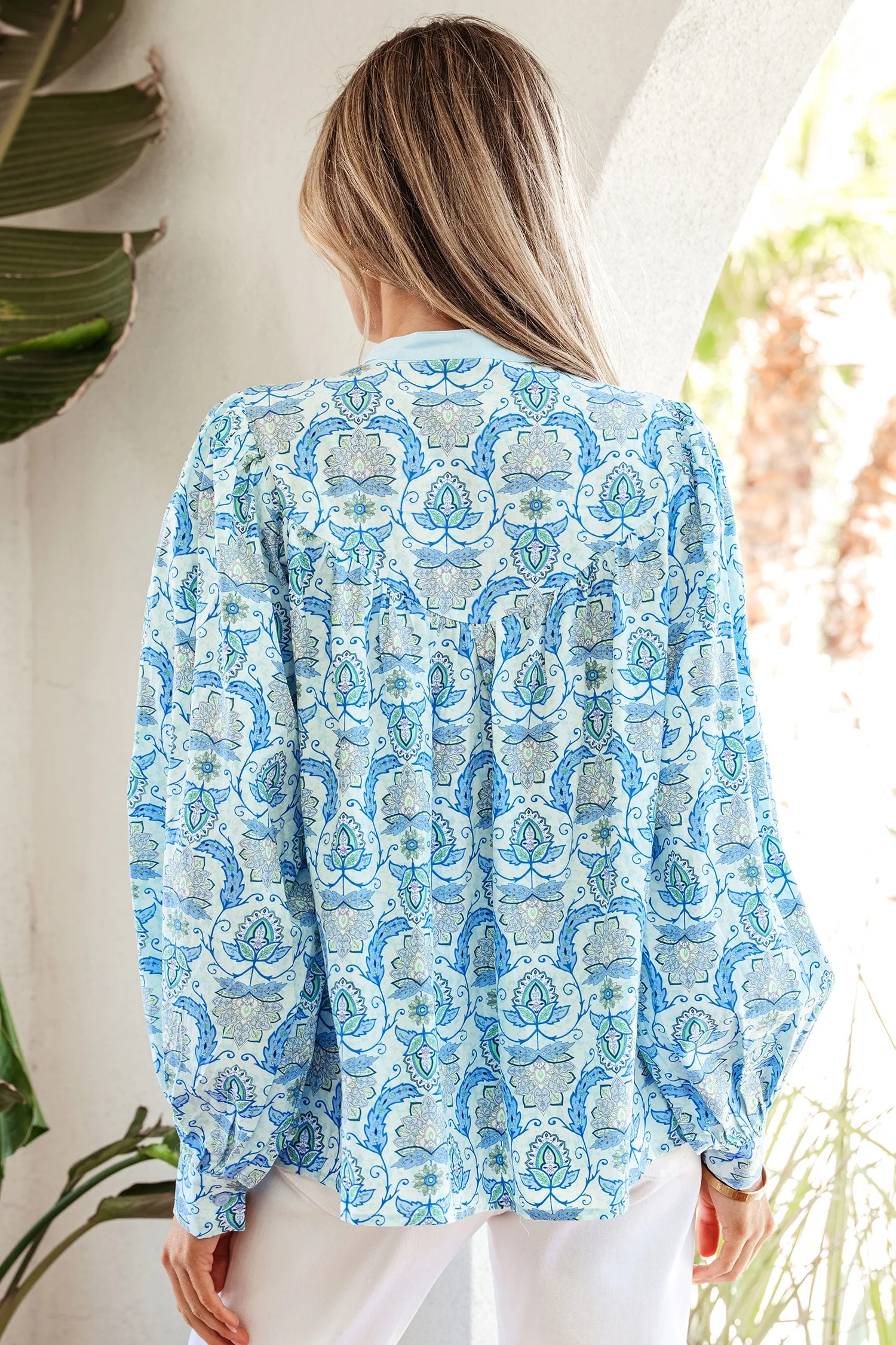 Threaded Pear Micah Puff Sleeve Loose Shirt - Image 2