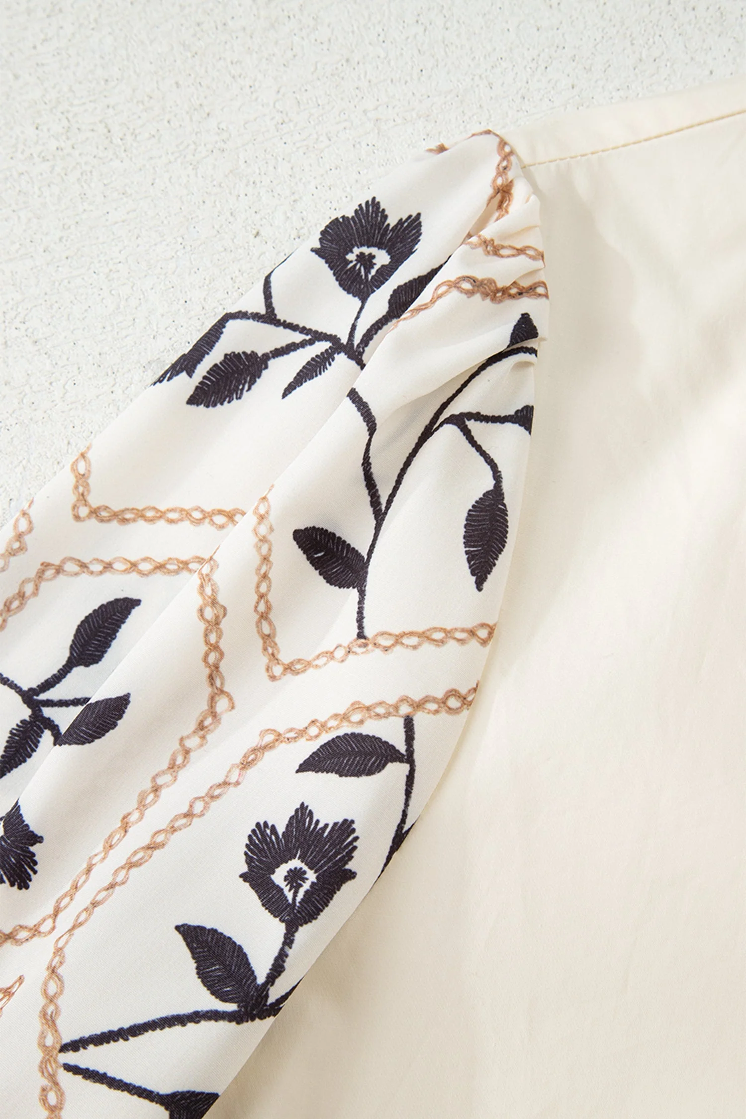 Threaded Pear Micah Sleeve Contrast Patchwork Blouse - Image 9