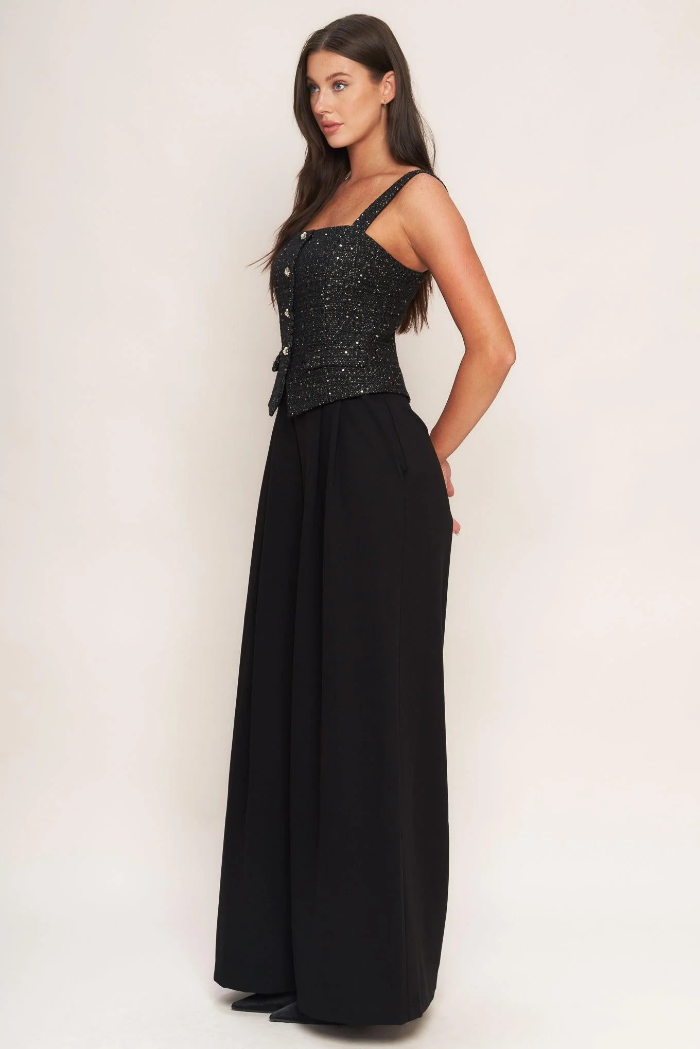 Midnight Parisienne Woven Jumpsuit - Image 3