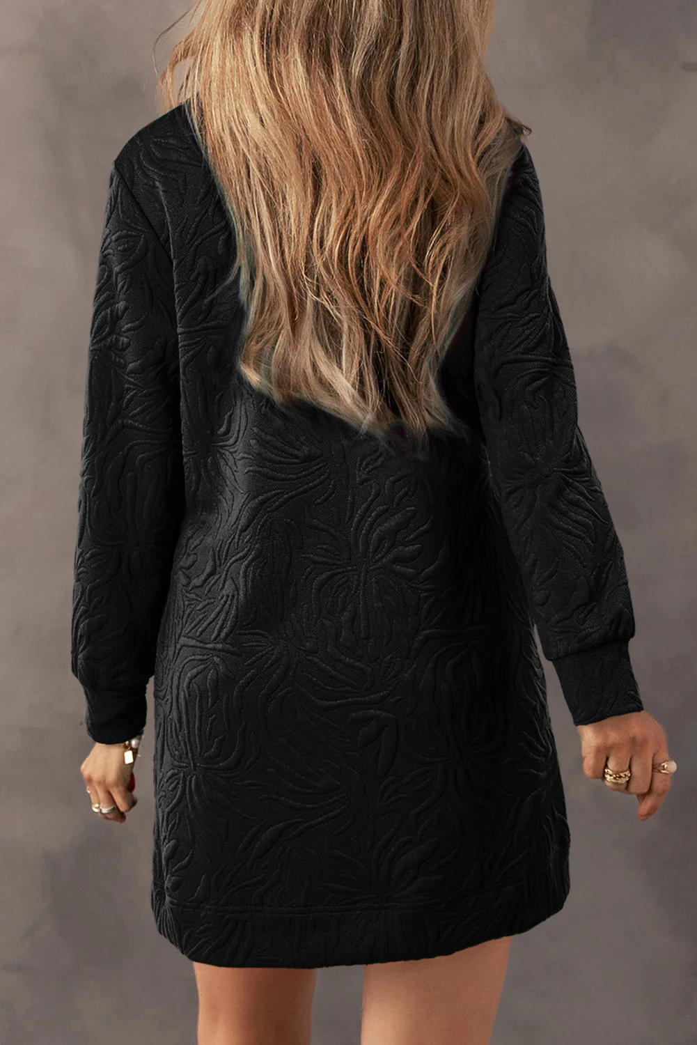 Threaded Pear Mikaela Zipper Shift Mini Dress - Image 2