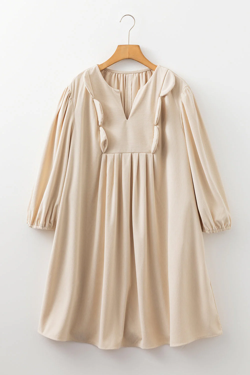 Threaded Pear Mila Scallop Detail Mini PLUS Dress - Image 9