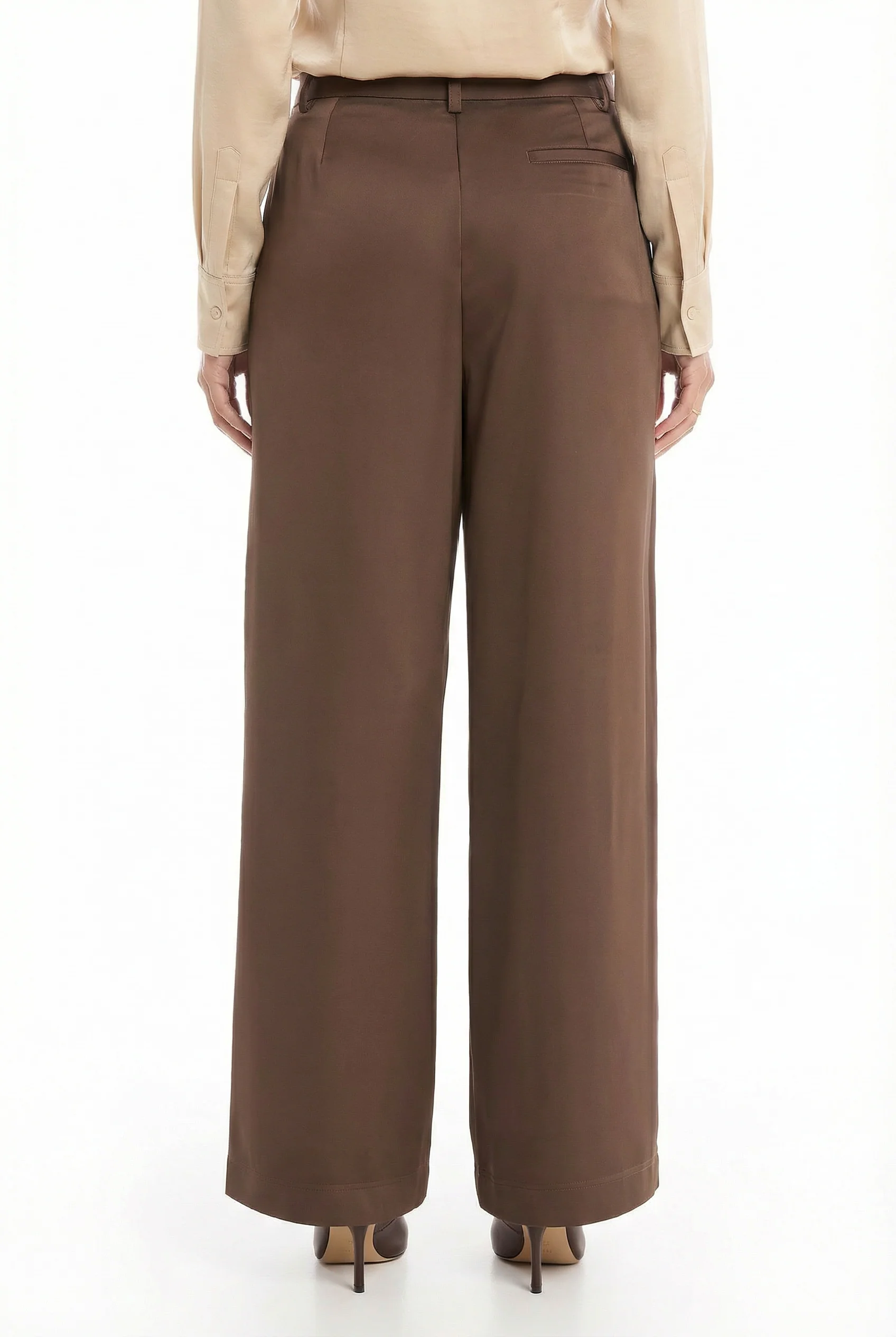 Milan Satin Cargo Pant - Espresso - Image 5