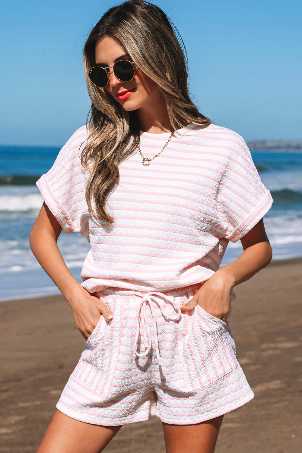 Threaded Pear Milana Stripe Knitted Set - Image 3