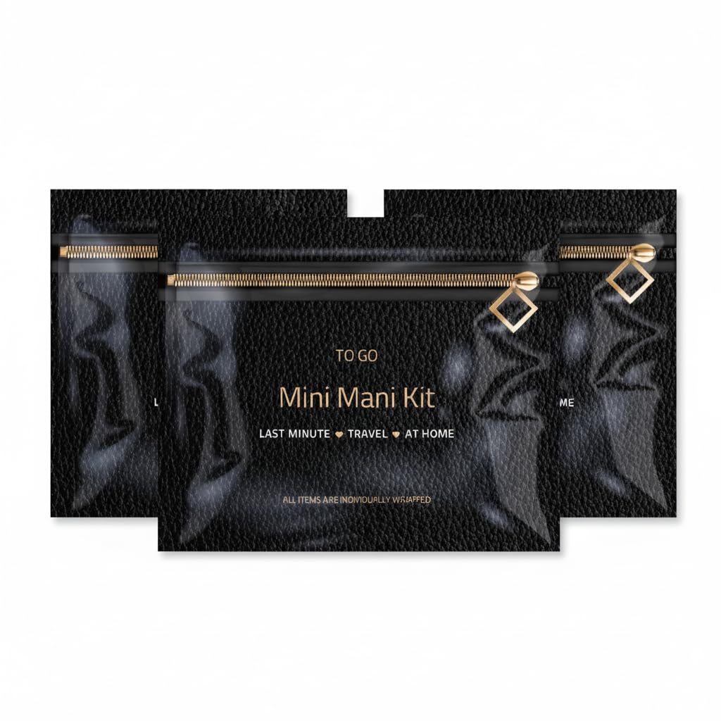 Mini Manicure Kits Pack of 3 (Black Purse)