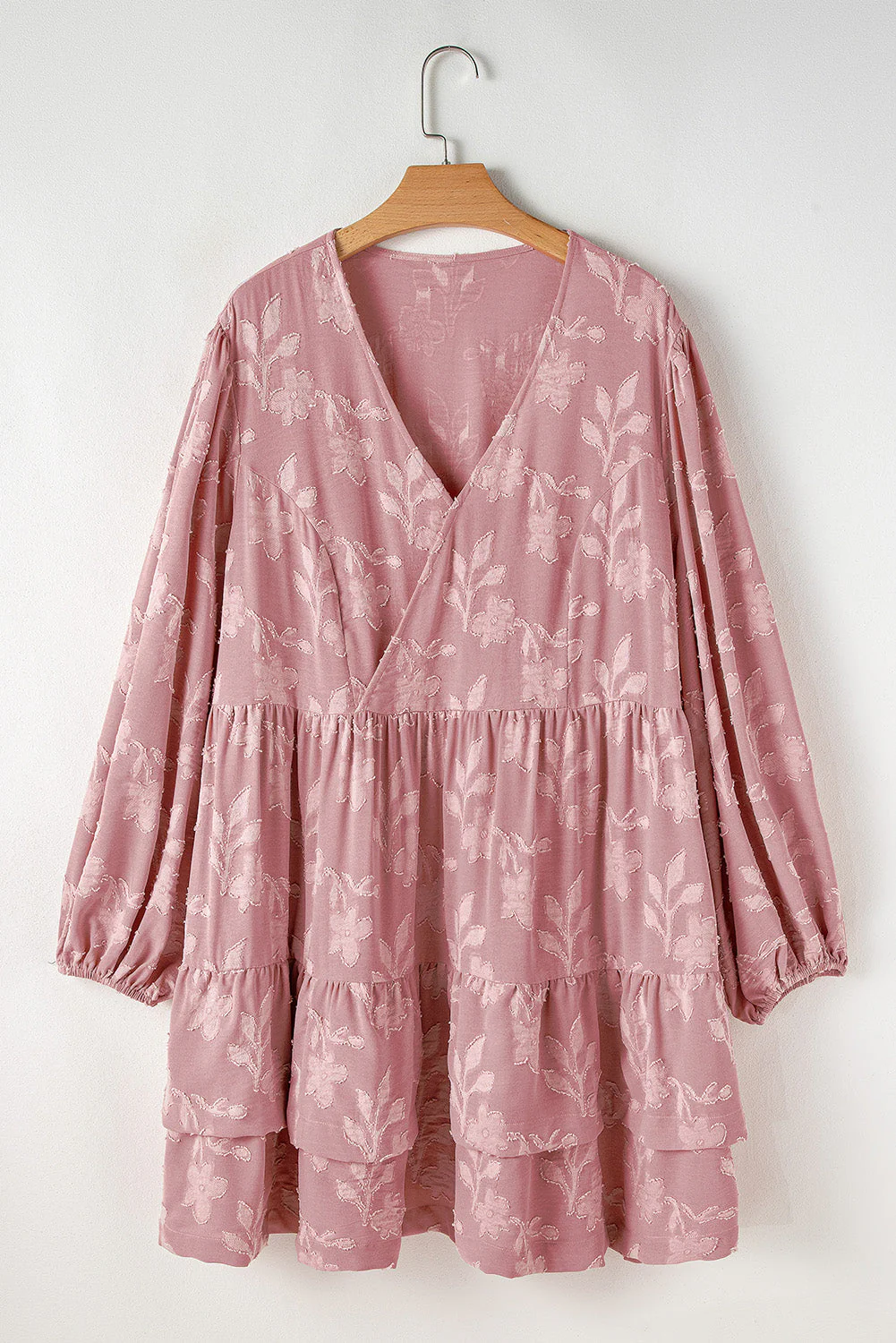 Threaded Pear Miracle Surplice Tiered Ruffled PLUS Dress - Image 7