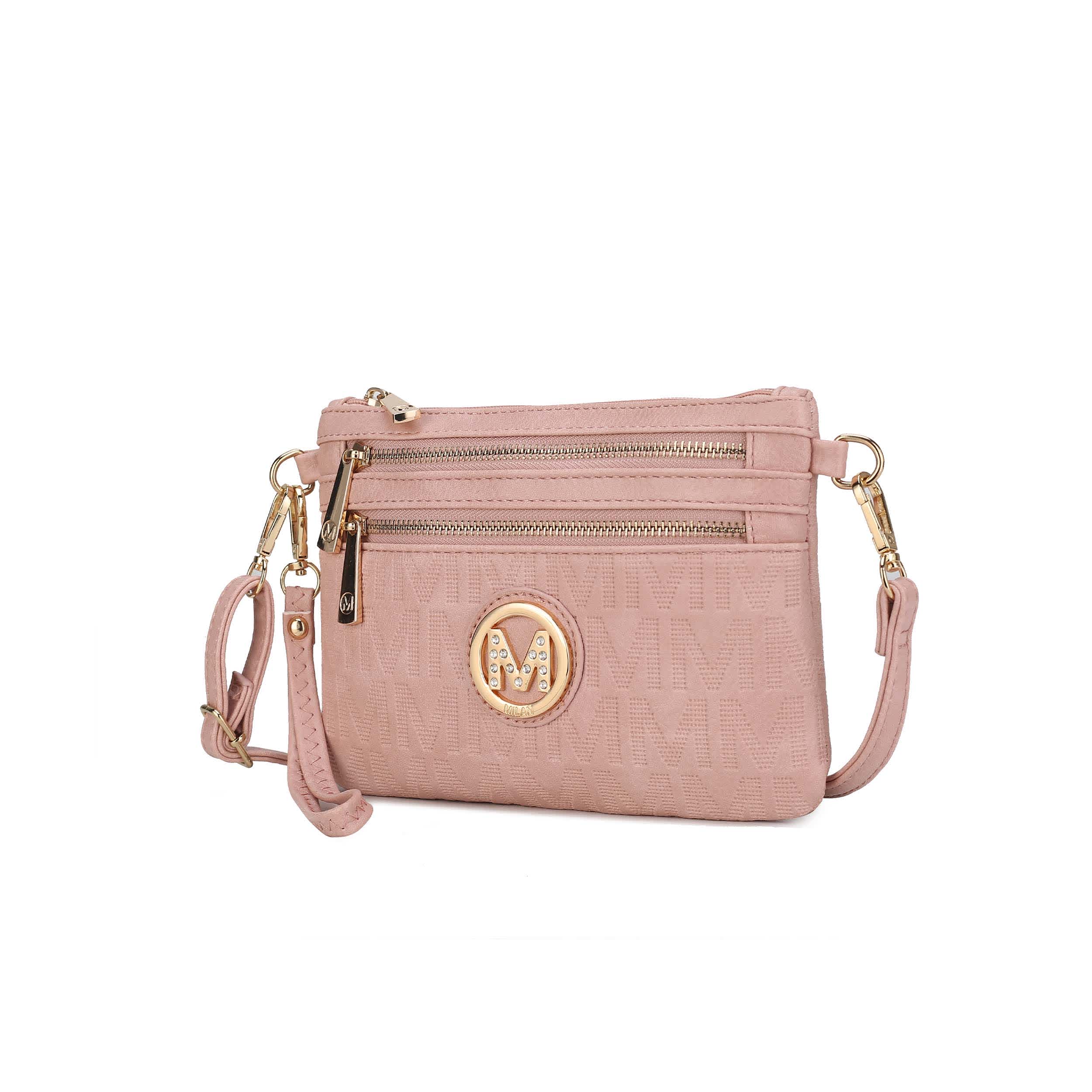 MKF Collection By Mia K. Roonie Milan M Signature Crossbody Wristlet - Image 10
