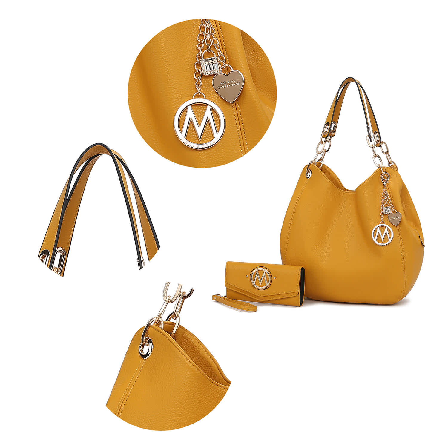 MKF Collection Ashley Vegan Leather Women’s Hobo Shoulder Bag by Mia K with Wallet by Mia K. - Image 28
