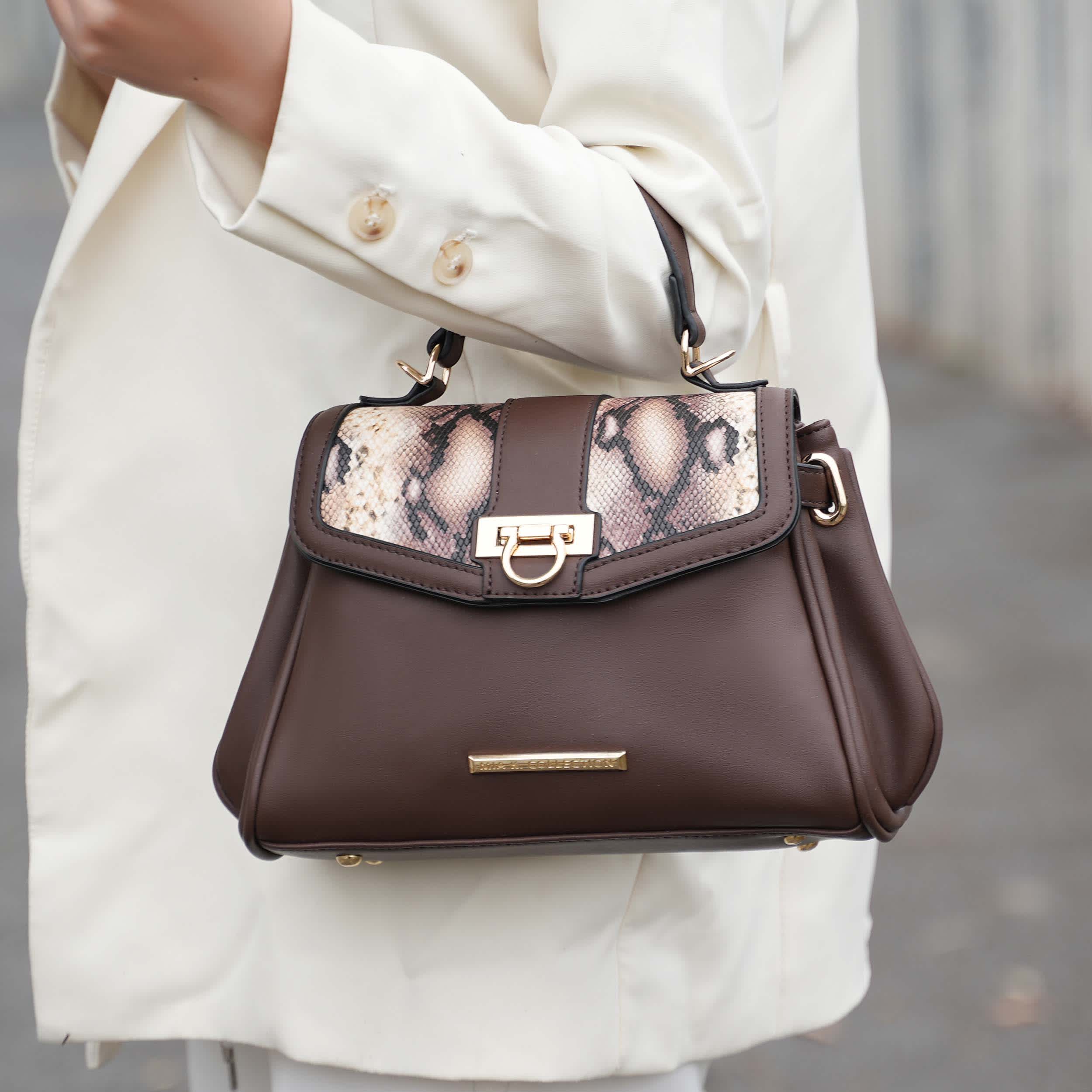 MKF Collection by Mia K. MKF Collection Geny Faux-Snake Embossed Shoulder bag with matching Wallet by Mia K - Image 6