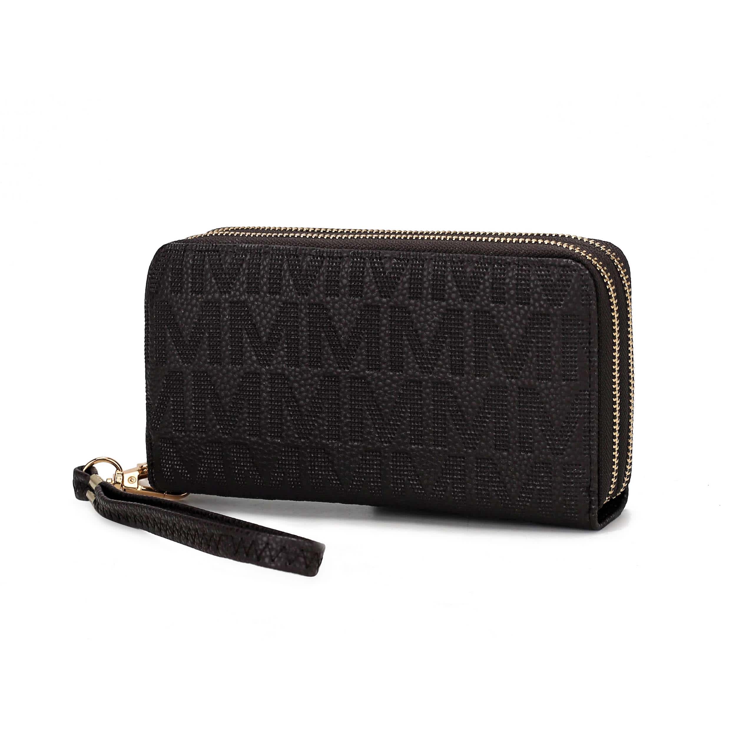 MKF Collection by Mia K. MKF Collection Lisbette Embossed M Signature Wallet by Mia K - Image 7