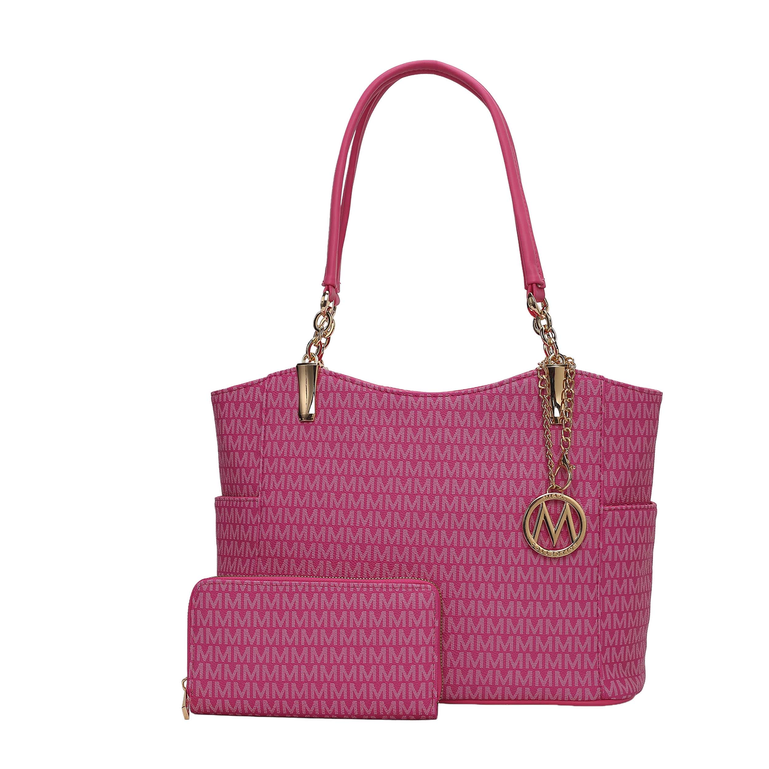 MKF Collection Savannah M Logo Printed Women’s Tote and Wristlet Wallet by Mia K- 2 pieces - Image 5