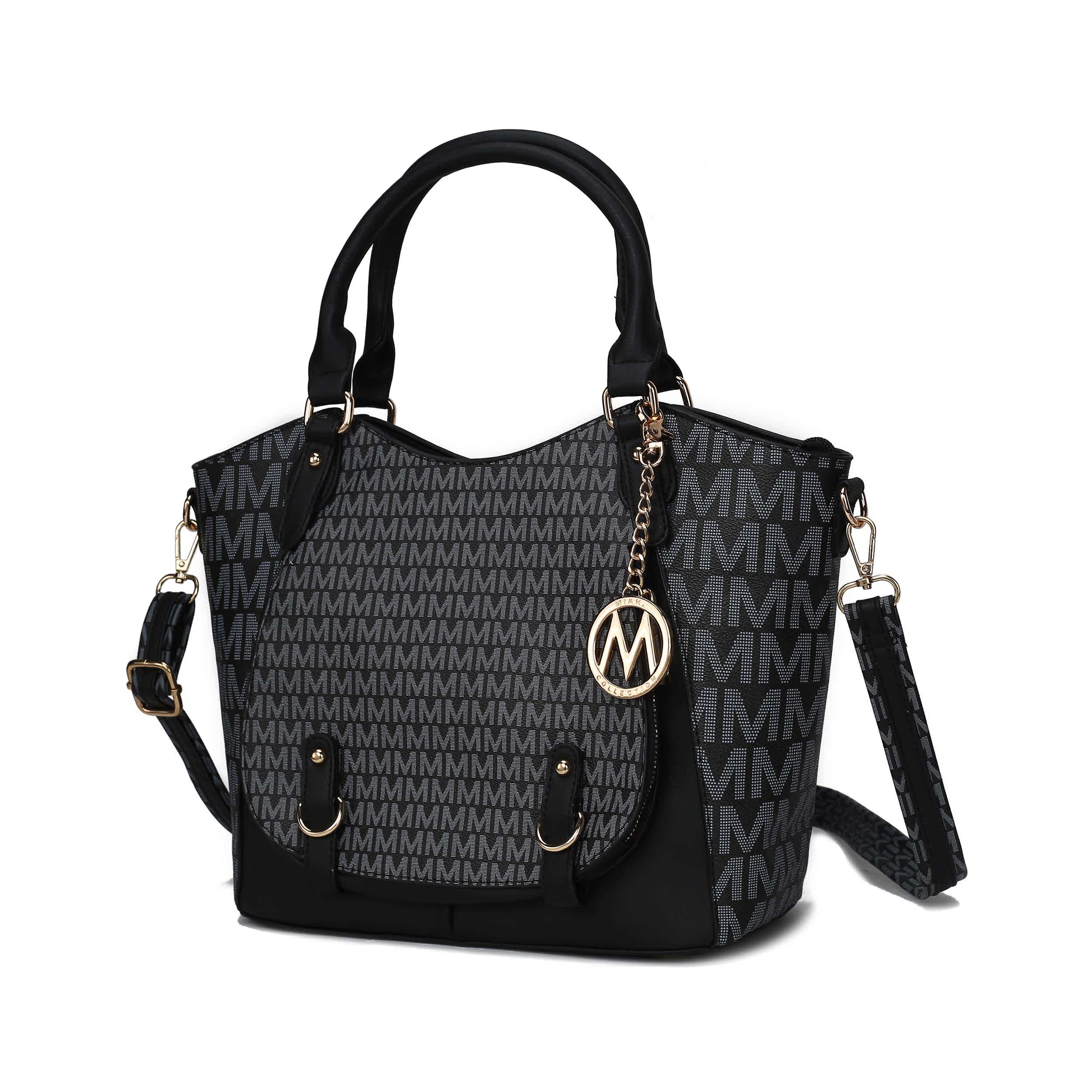 MKF Collection by Mia K. MKF Collection Talula Signature Printed Vegan Leather Women’s Satchel Bag by Mia K - Image 4
