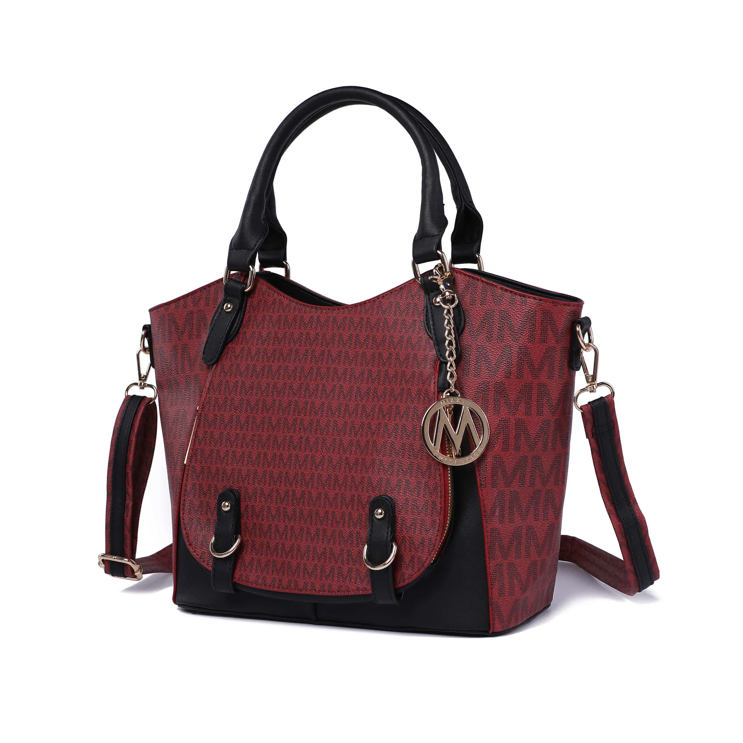 MKF Collection by Mia K. MKF Collection Talula Signature Printed Vegan Leather Women’s Satchel Bag by Mia K - Image 6