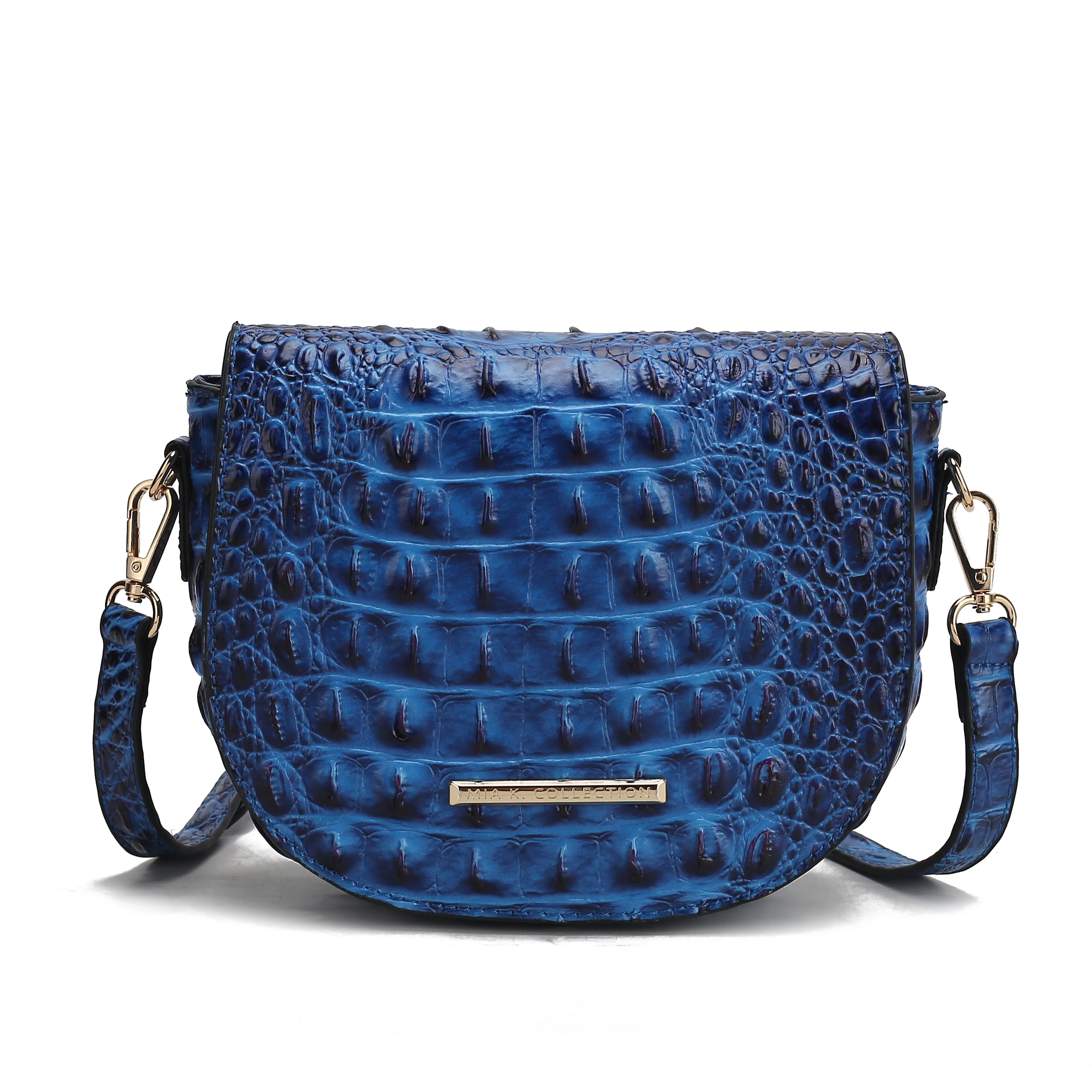 MKF Collection Women's Amalia Solid Croc Crossbody Bag - Image 12