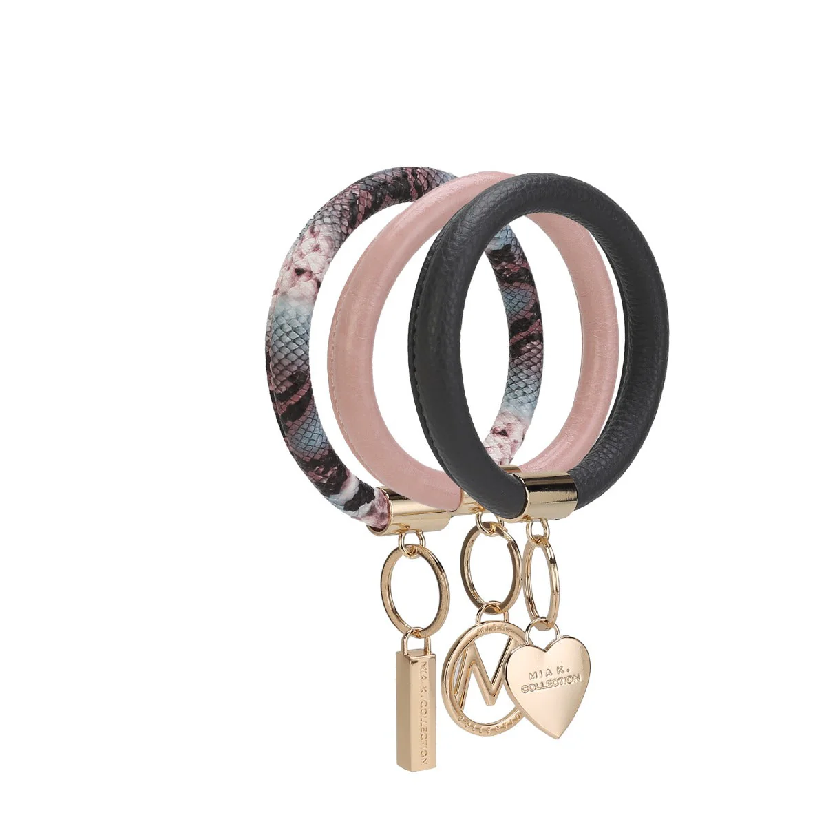 MKF Collection Women's Jasmine Bangle Bracelet Keyring Set - Image 9