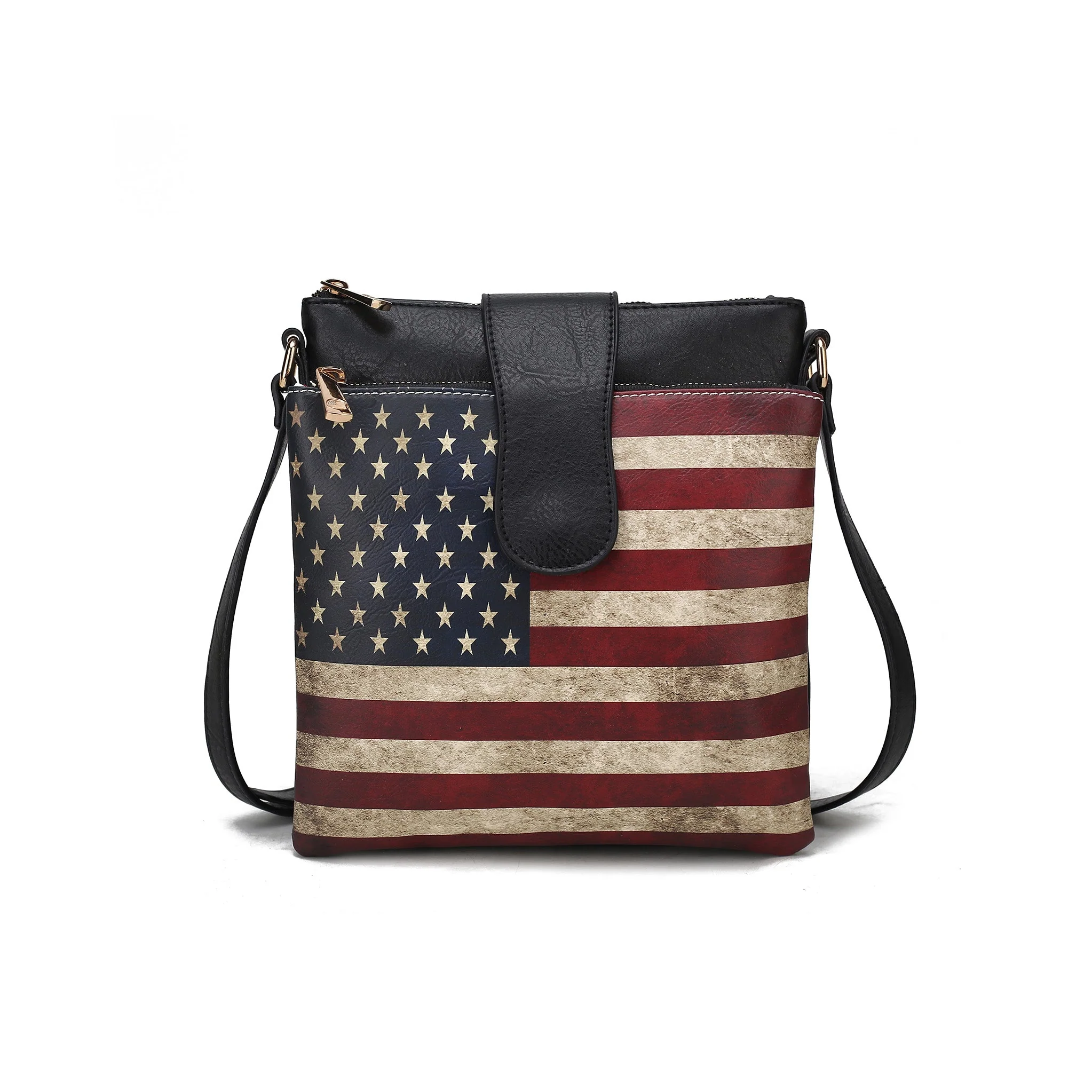 MKF Collection Women's Josephine Printed Flag Crossbody Bag