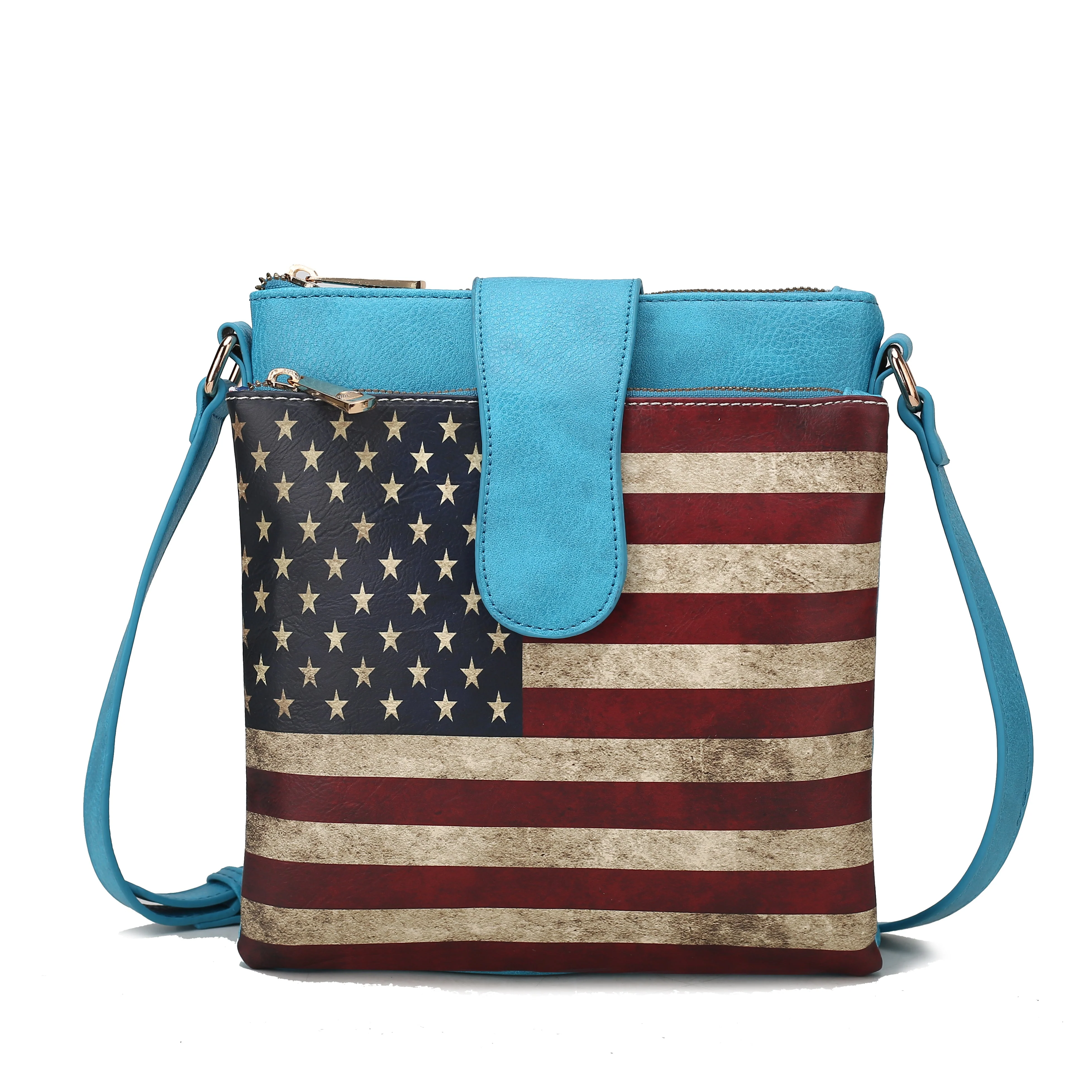 MKF Collection Women's Josephine Printed Flag Crossbody Bag - Image 15