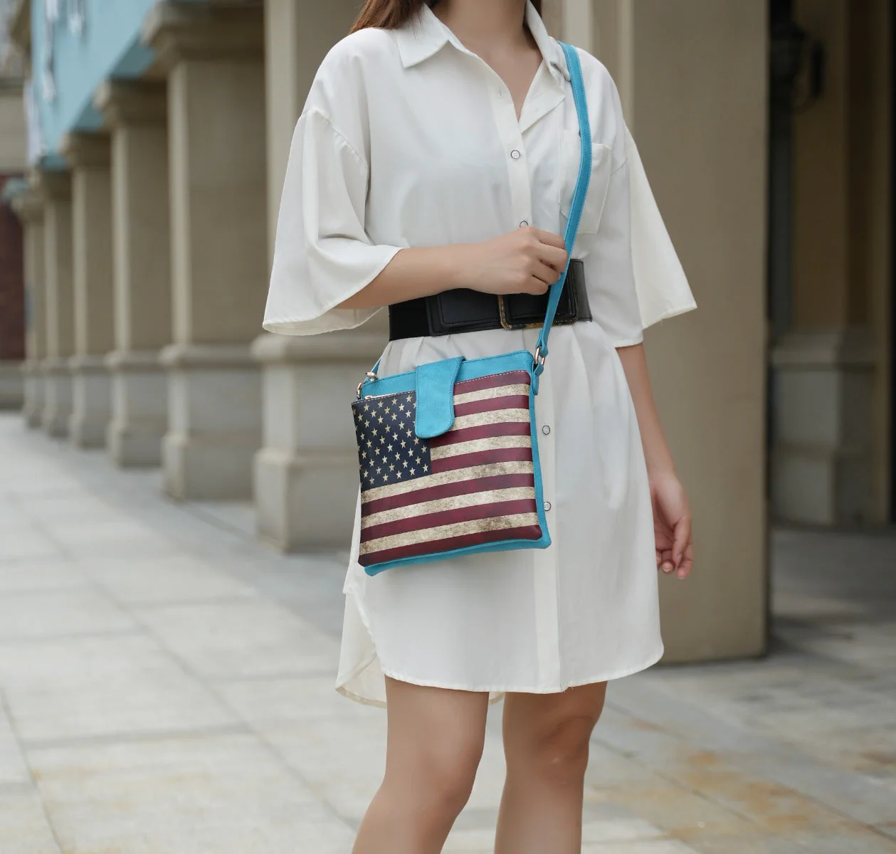 MKF Collection Women's Josephine Printed Flag Crossbody Bag - Image 2