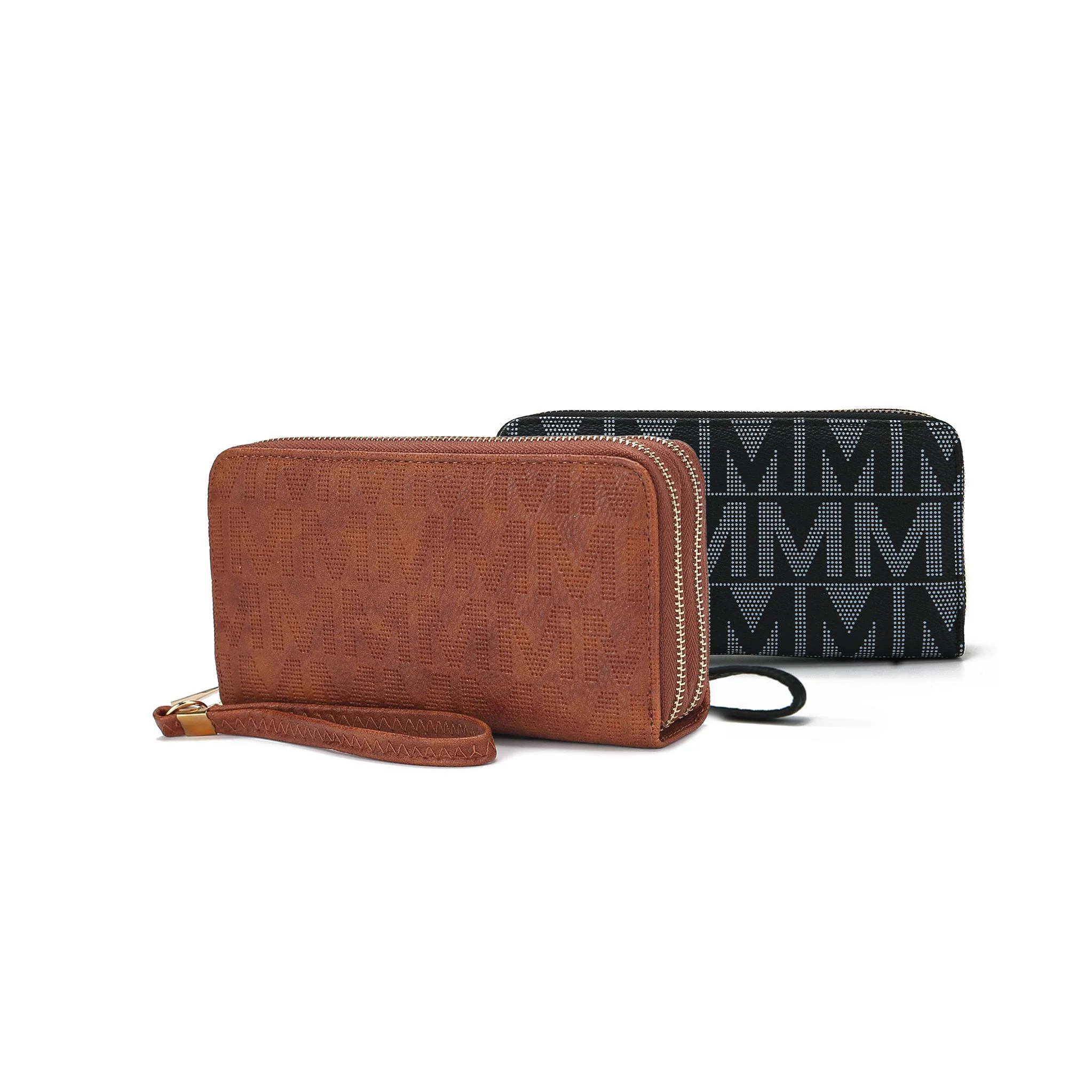 MKF Collection Women's Kathe Embossed M Signature Wallet Wristlet