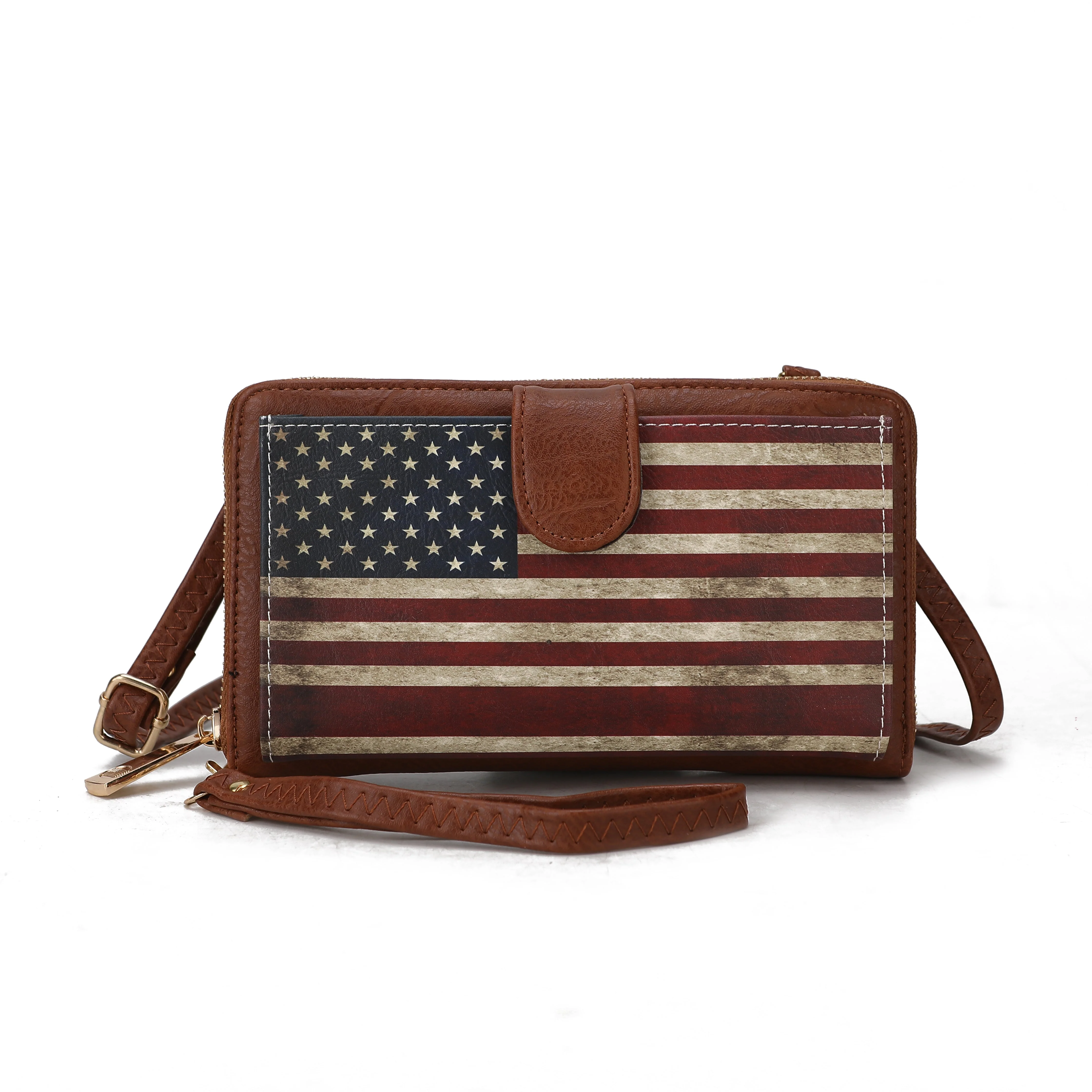 MKF Collection Women's Kiara Printed Flag Phone Crossbody Bag - Image 12