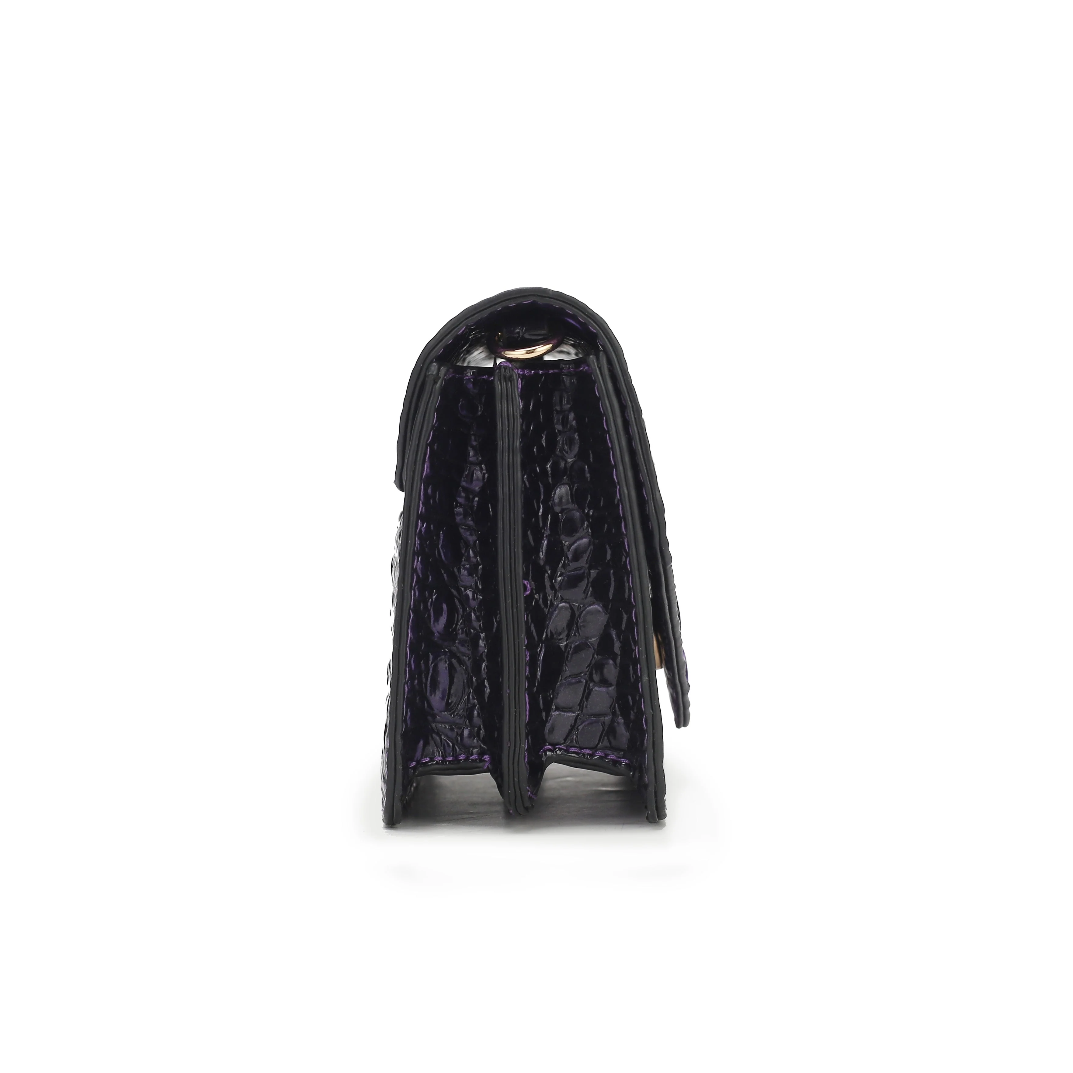 MKF Collection Women's Vanta Croc-Embossed Saddle Bag - Image 4
