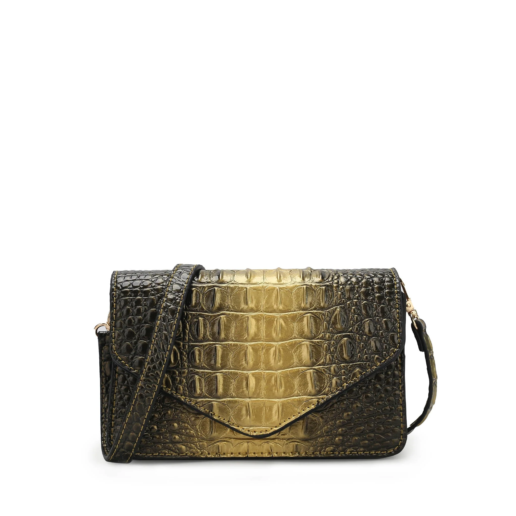 MKF Collection Women's Vanta Croc-Embossed Saddle Bag - Image 7