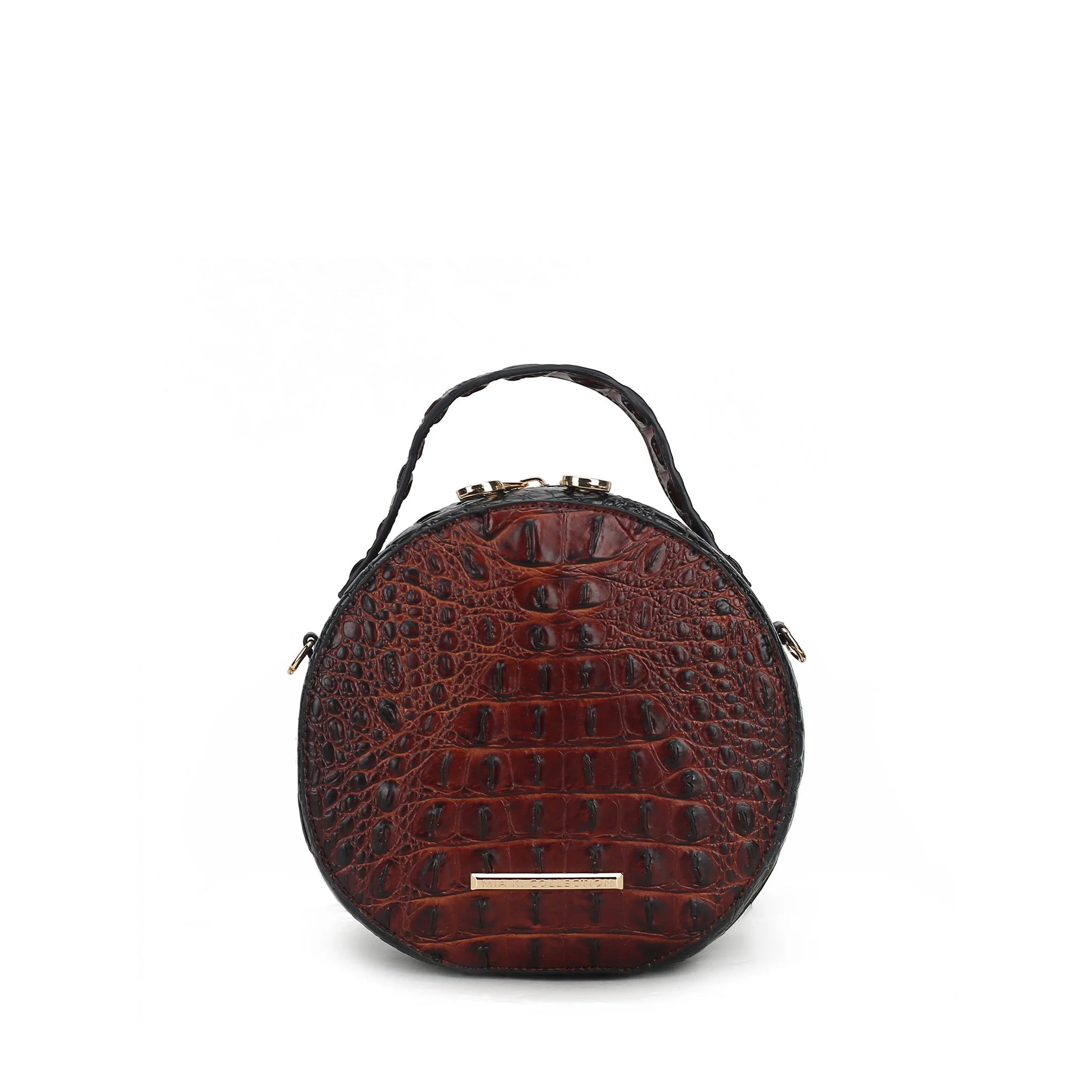 MKF Collection Women's Ynnari Croc Round Crossbody Bag