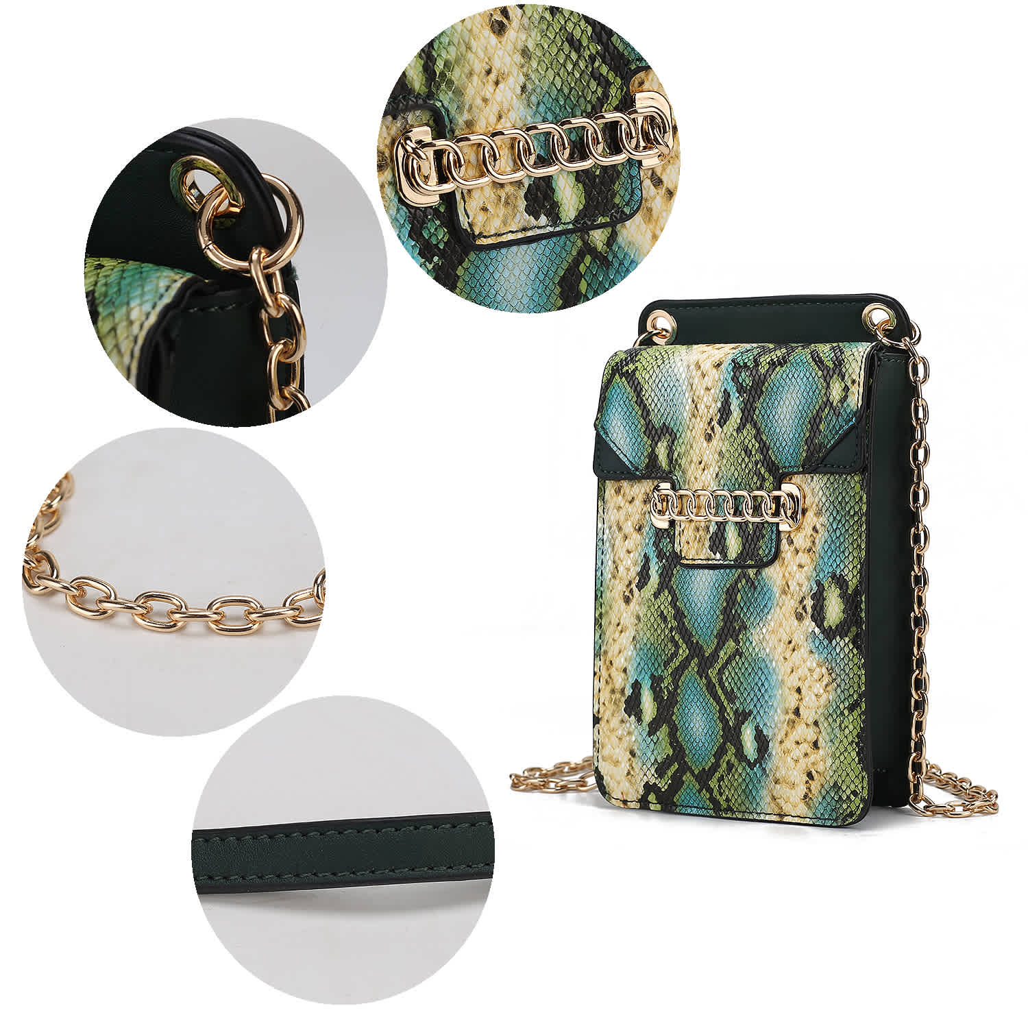 MKF Collection Yael Snake embossed Vegan Leather Phone Crossbody by Mia K. - Image 12