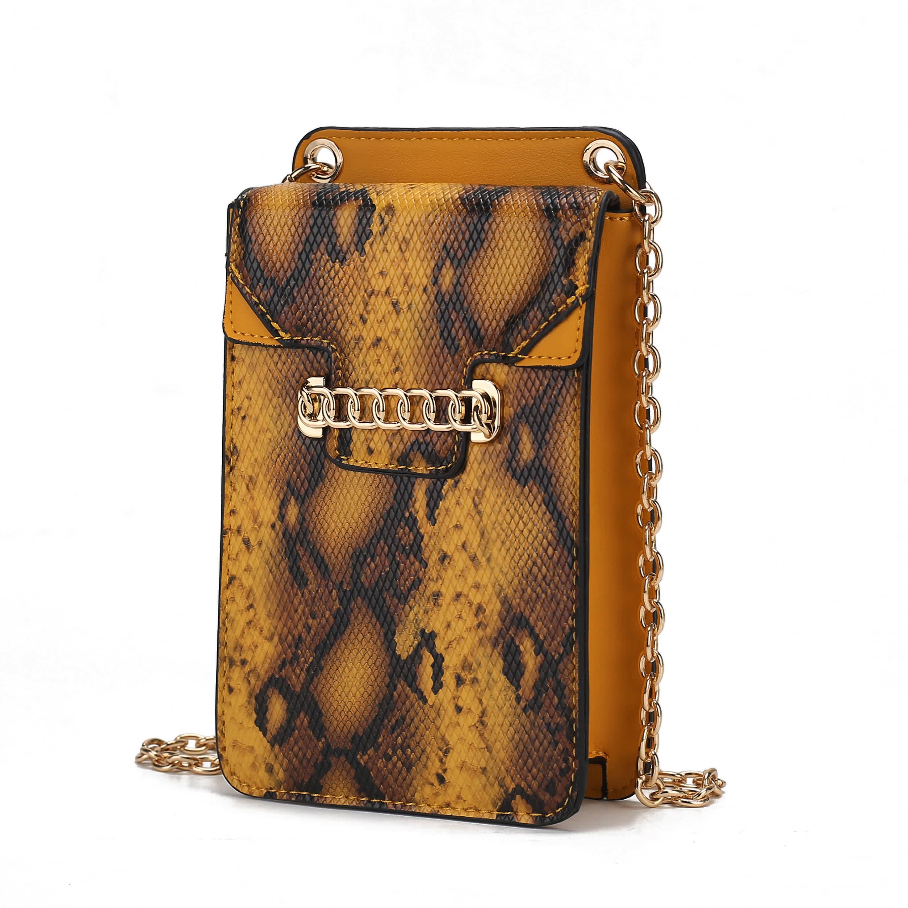MKF Collection Yael Snake embossed Vegan Leather Phone Crossbody by Mia K. - Image 6