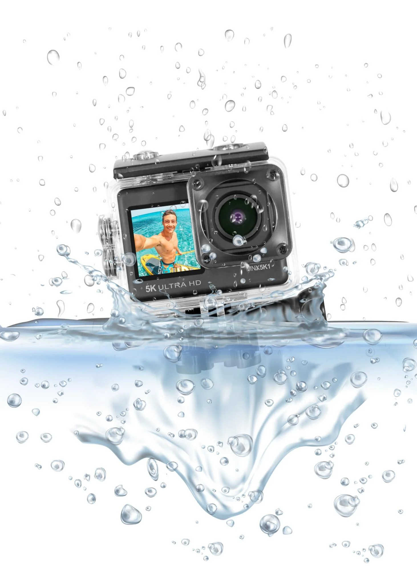 MNX5K1 5K Ultra HD Action Camcorder Kit with WiFi & Waterproof Housing - Image 9