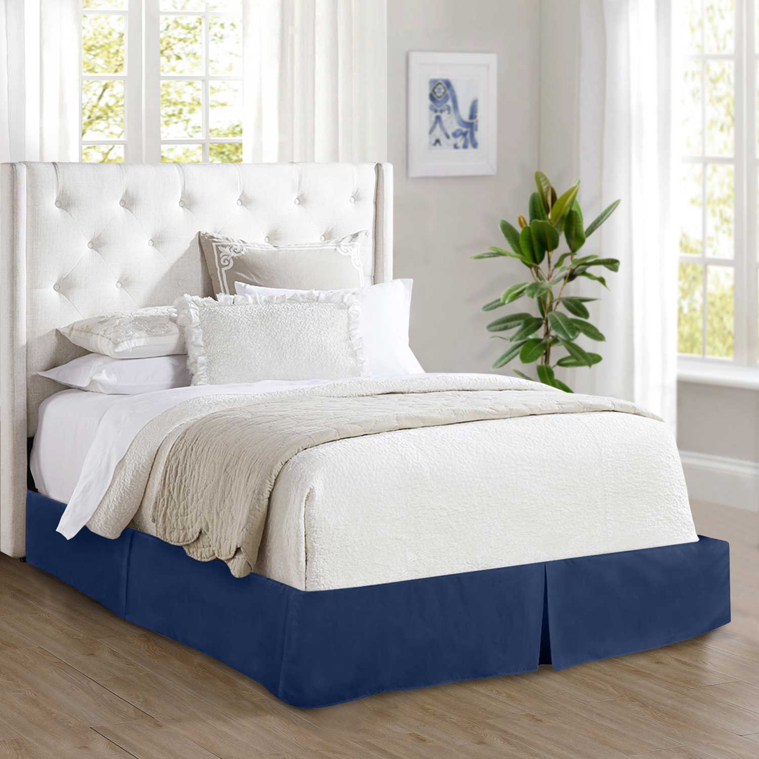 Mocassi 1-Piece Solid Bed Skirt, Quality Design and Expertly Tailored, Luxury 1500 Series Wrinkle & Fade Resistant - Image 10