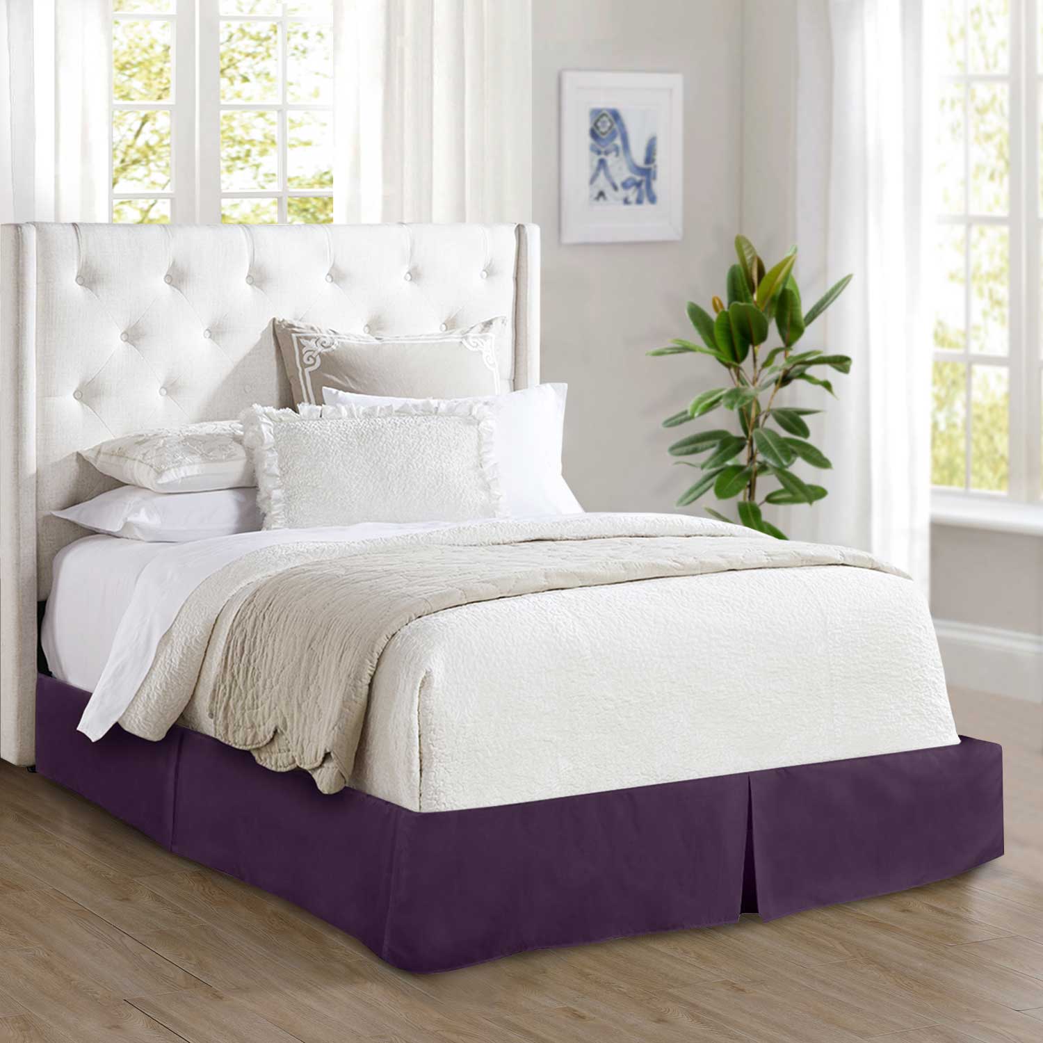 Mocassi 1-Piece Solid Bed Skirt, Quality Design and Expertly Tailored, Luxury 1500 Series Wrinkle & Fade Resistant - Image 11