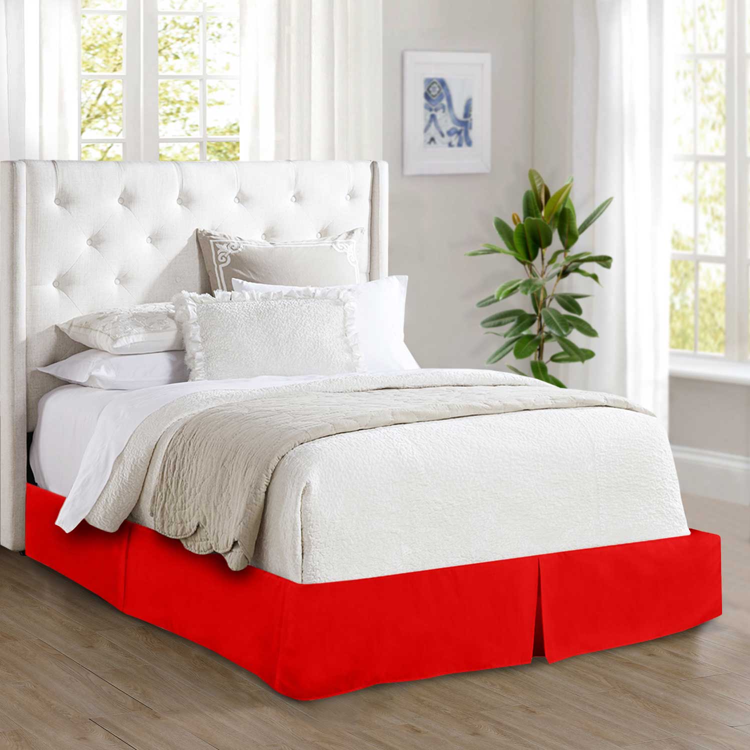Mocassi 1-Piece Solid Bed Skirt, Quality Design and Expertly Tailored, Luxury 1500 Series Wrinkle & Fade Resistant - Image 12